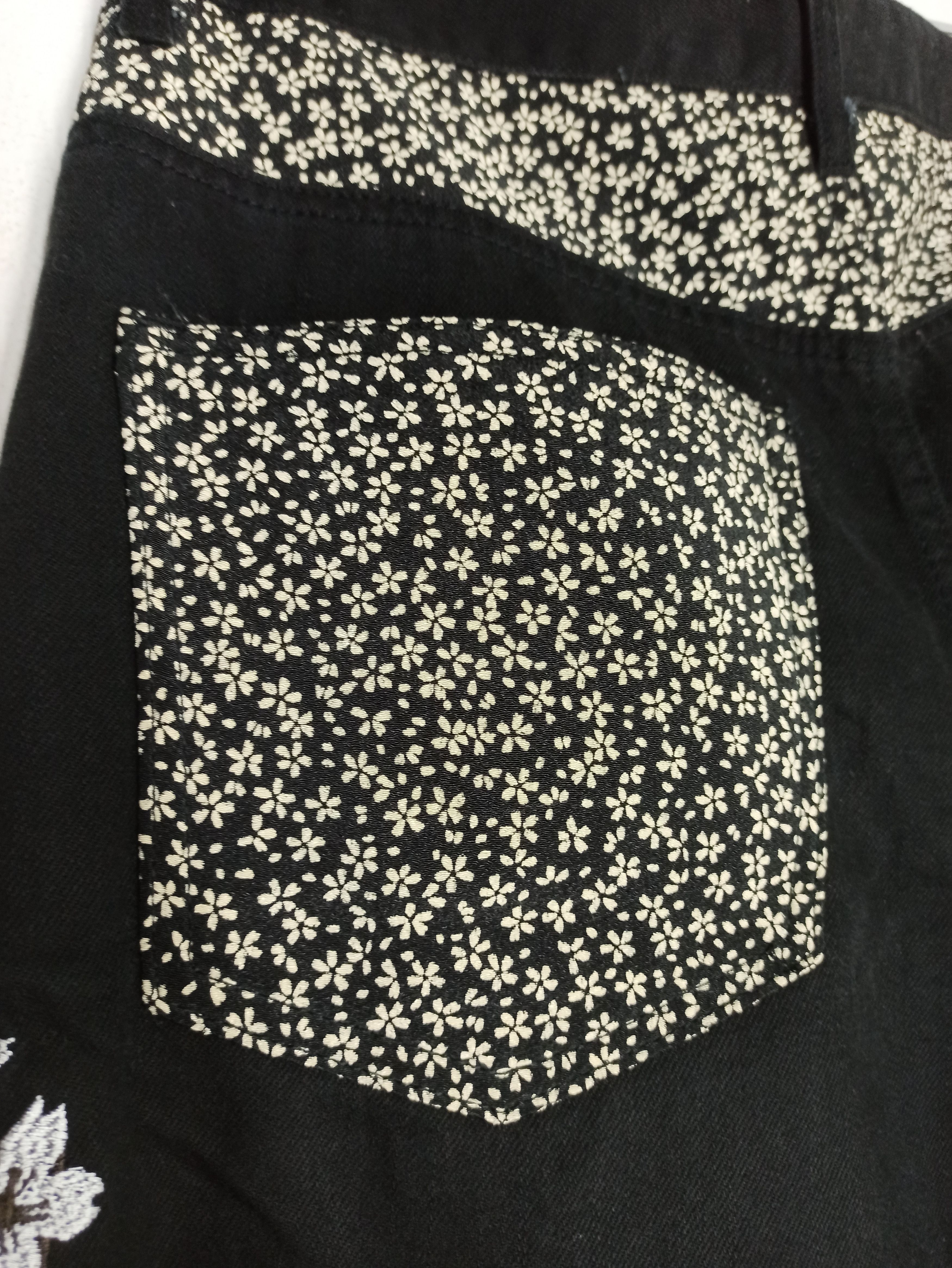 Japanese Brand × Kings Of Indigo Exclusive Art Of Koi Sakura Sukajan Super Black Jeans Size US 36 / EU 52 - 10 Thumbnail