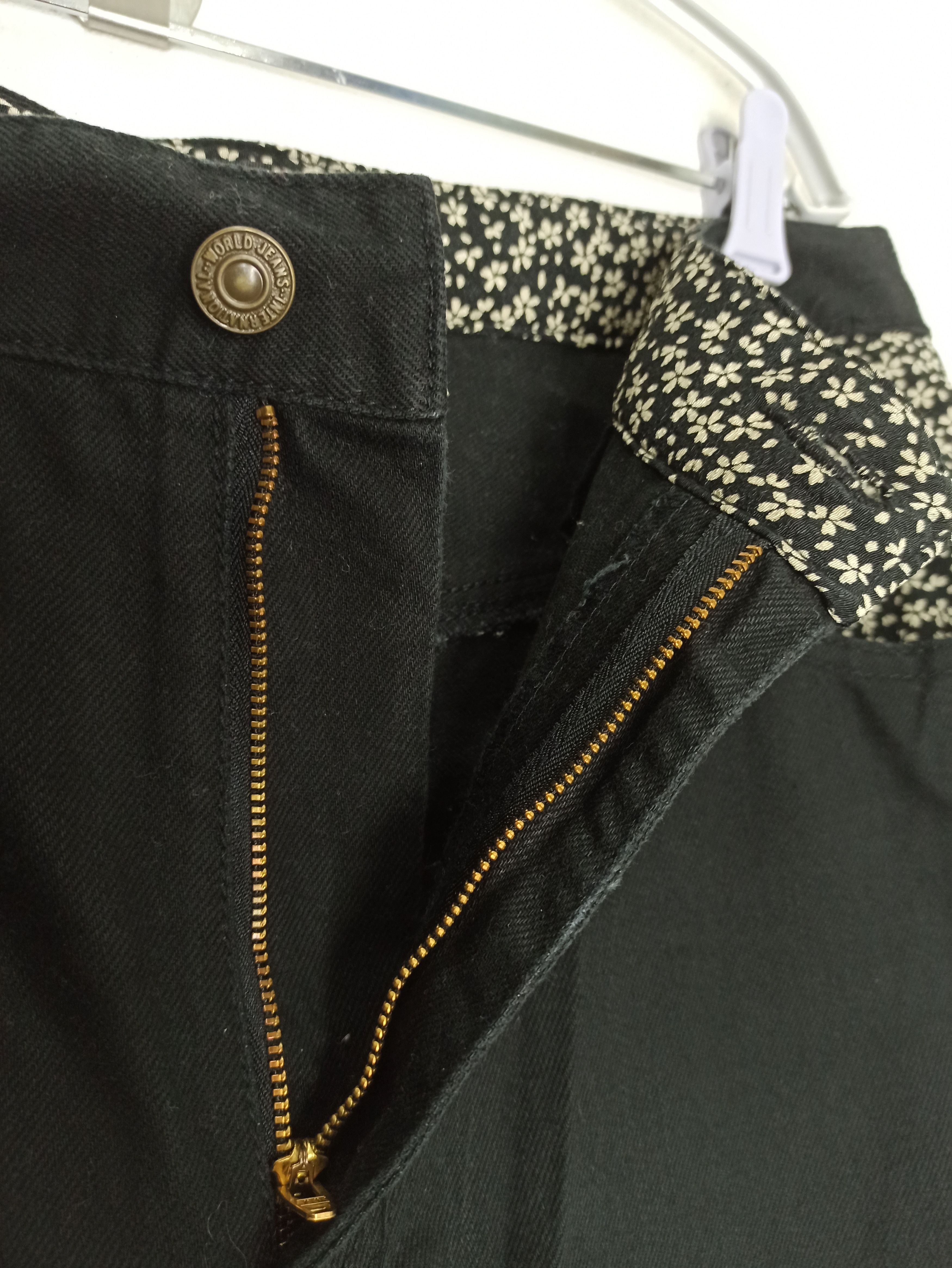 Japanese Brand × Kings Of Indigo Exclusive Art Of Koi Sakura Sukajan Super Black Jeans Size US 36 / EU 52 - 12 Thumbnail