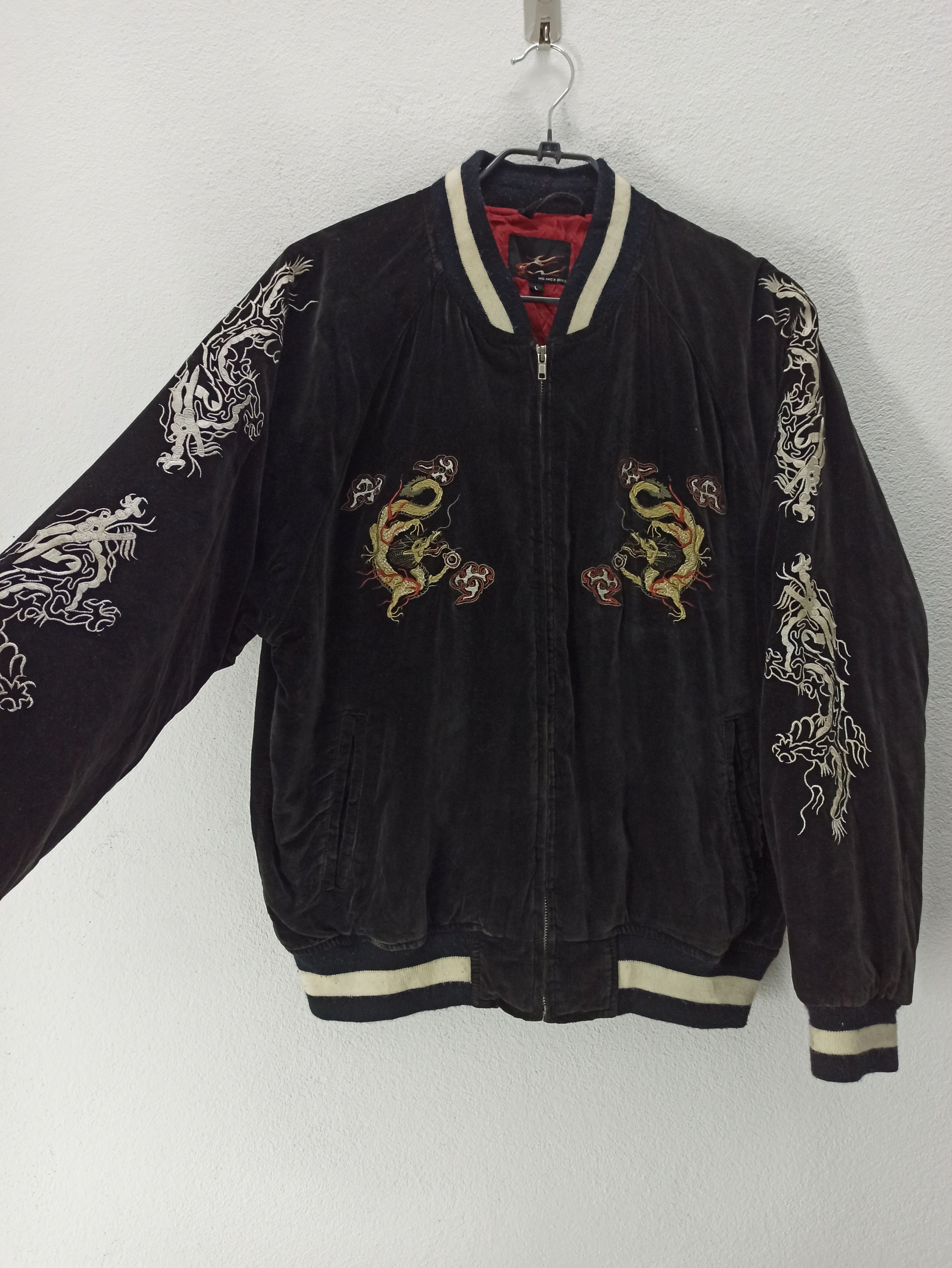 Japanese Brand "Yokosuka Japan" Velvet Sukajan Embroidered Dragon Size US L / EU 52-54 / 3 - 2 Thumbnail