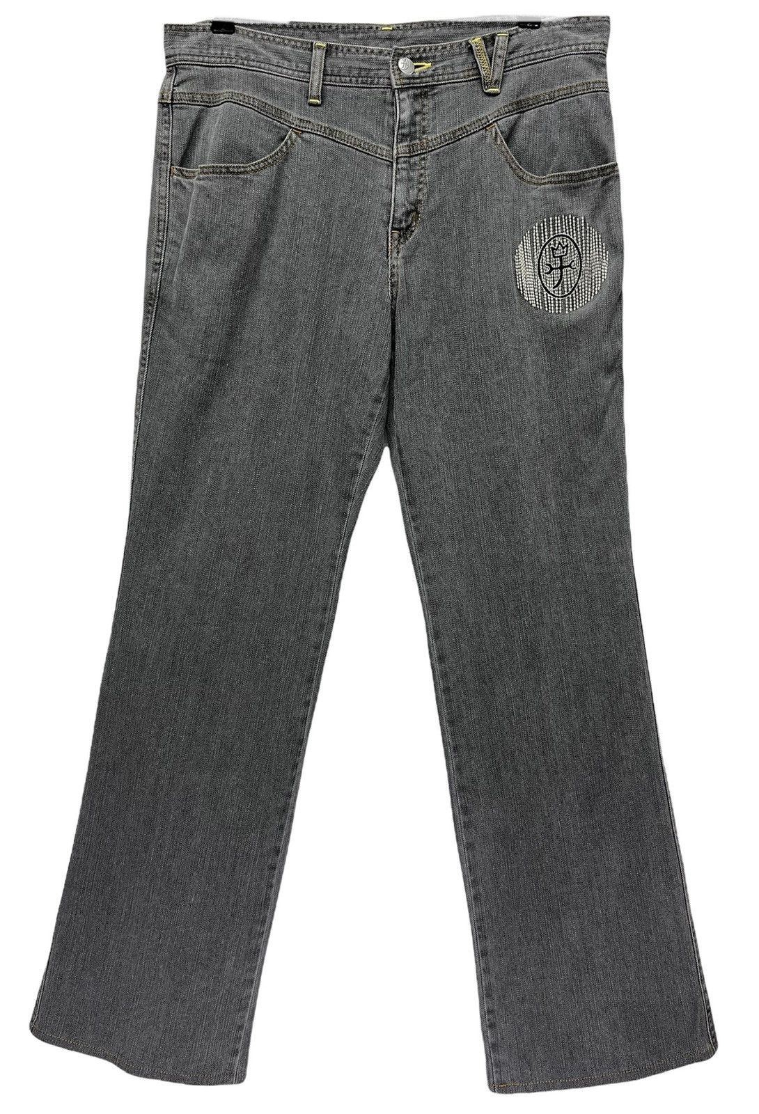 Art Comes First Vtg JC DE CASTELBAJAC Embroidery Pop Town Stretch Denim Size US 32 / EU 48 - 4 Thumbnail