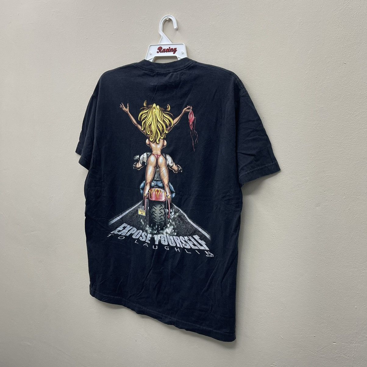 Vintage Expose Yourself To Launghlin Vintage Bike Week T-Shirt Size US L / EU 52-54 / 3 - 6 Thumbnail