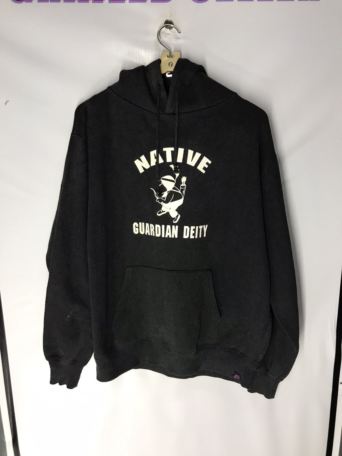 Vintage Native guardian deity hoodie pullover by free beat Size US L / EU 52-54 / 3 - 8 Thumbnail
