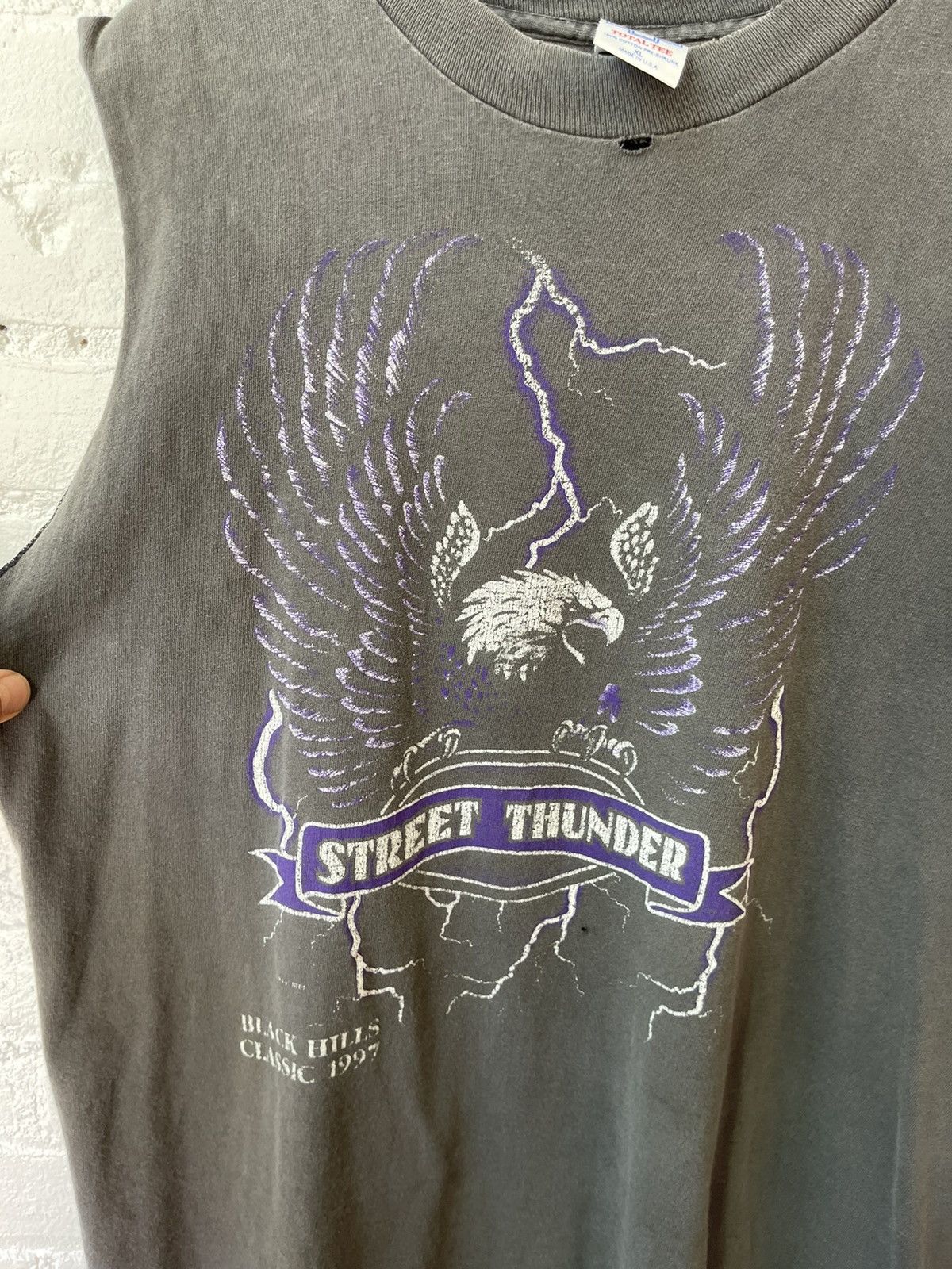 Harley Davidson × Vintage Vintage THRASHED Harley Davidson STREET THUNDER TANK SHIRT Size US XL / EU 56 / 4 - 4 Thumbnail
