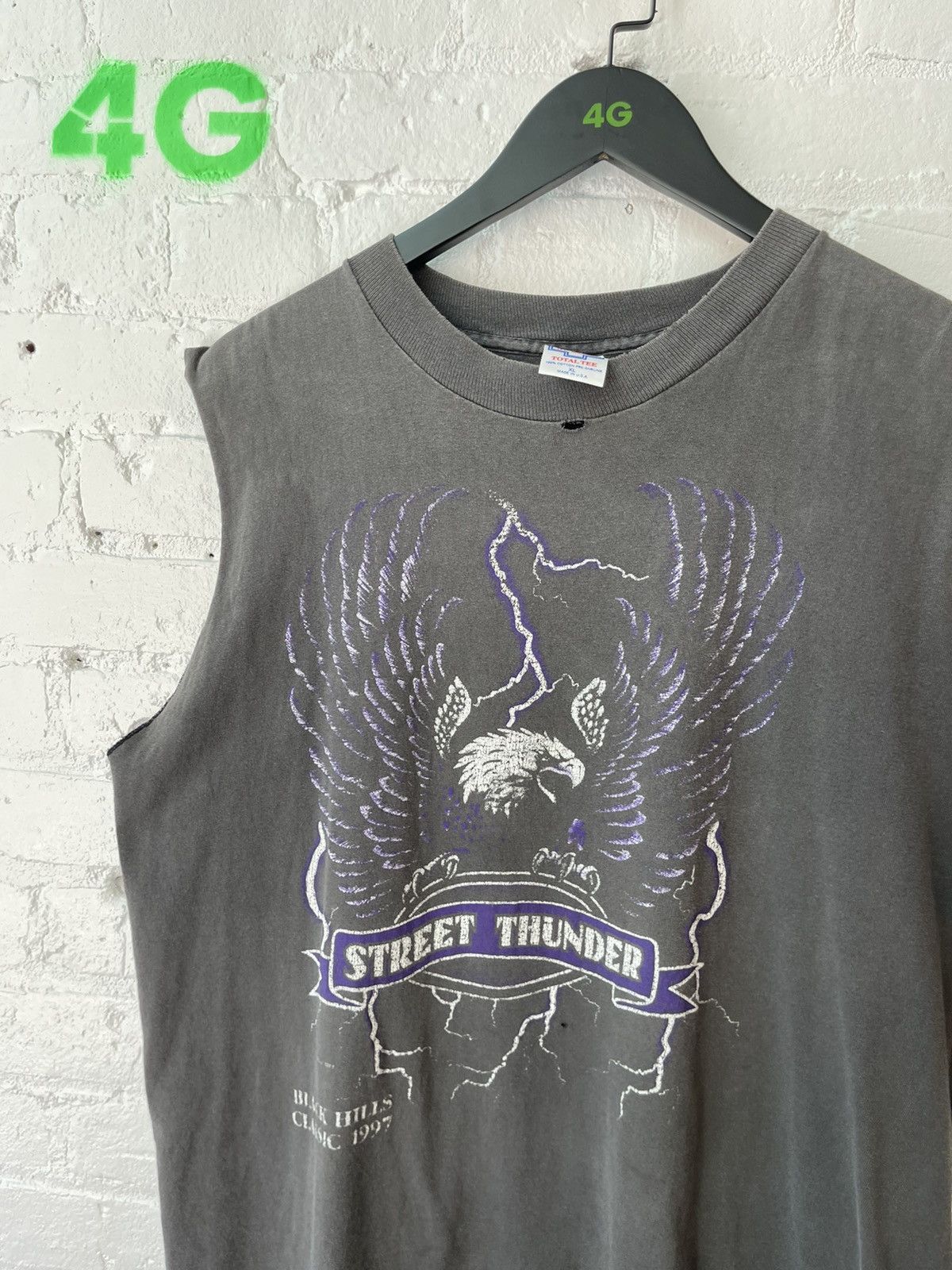 Harley Davidson × Vintage Vintage THRASHED Harley Davidson STREET THUNDER TANK SHIRT Size US XL / EU 56 / 4 - 2 Thumbnail
