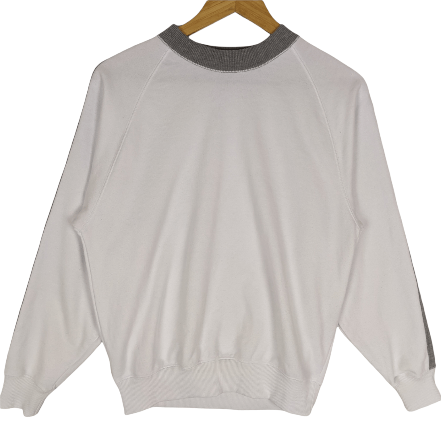 Japanese Brand × Uniqlo Vintage 2000's UNIQLO White Plain Jumper Sweatshirt Size US S / EU 44-46 / 1 - 2 Thumbnail