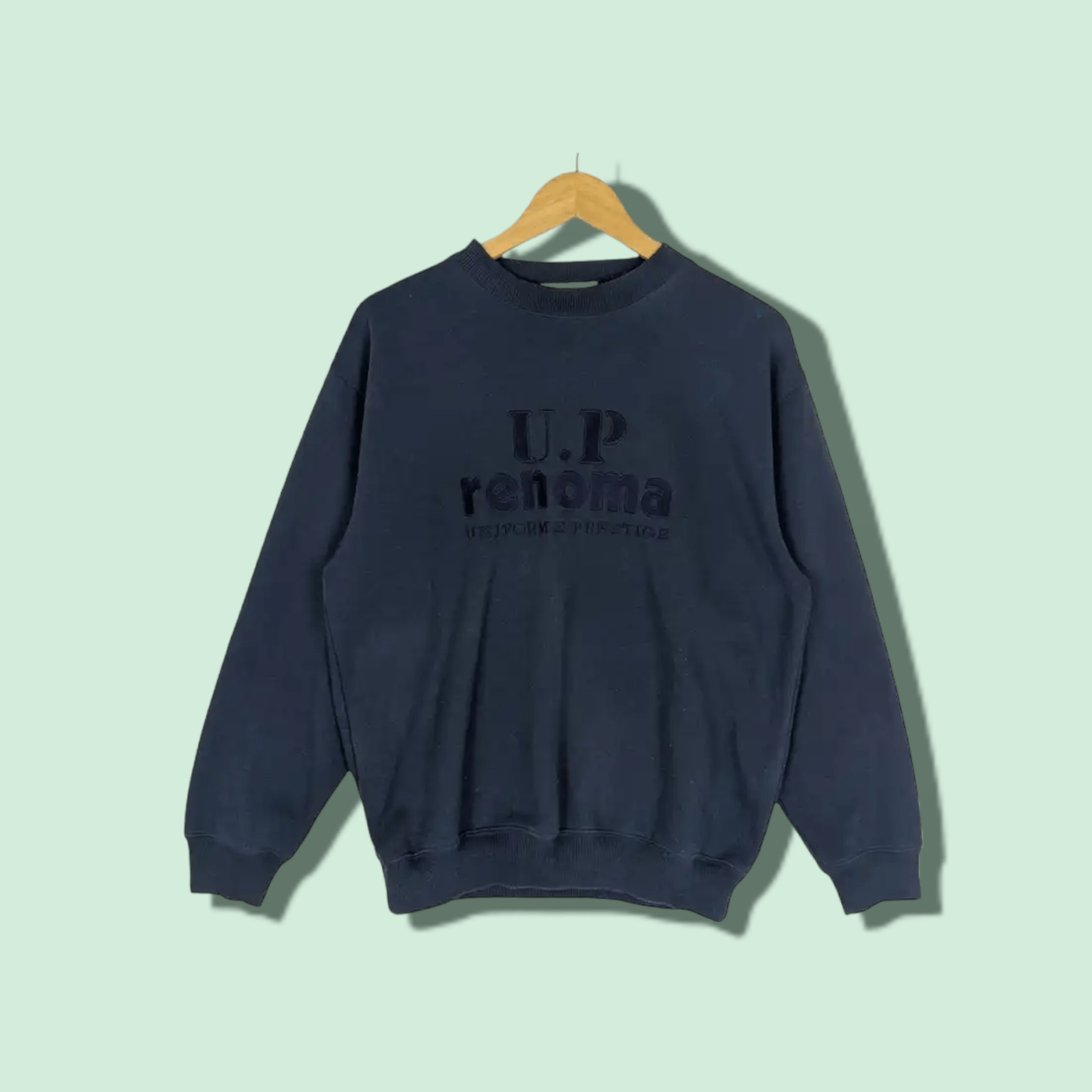 Renoma × Vintage Vintage UP RENOMA Big Logo Spell Out Jumper Sweatshirt Size US M / EU 48-50 / 2 - 1 Thumbnail