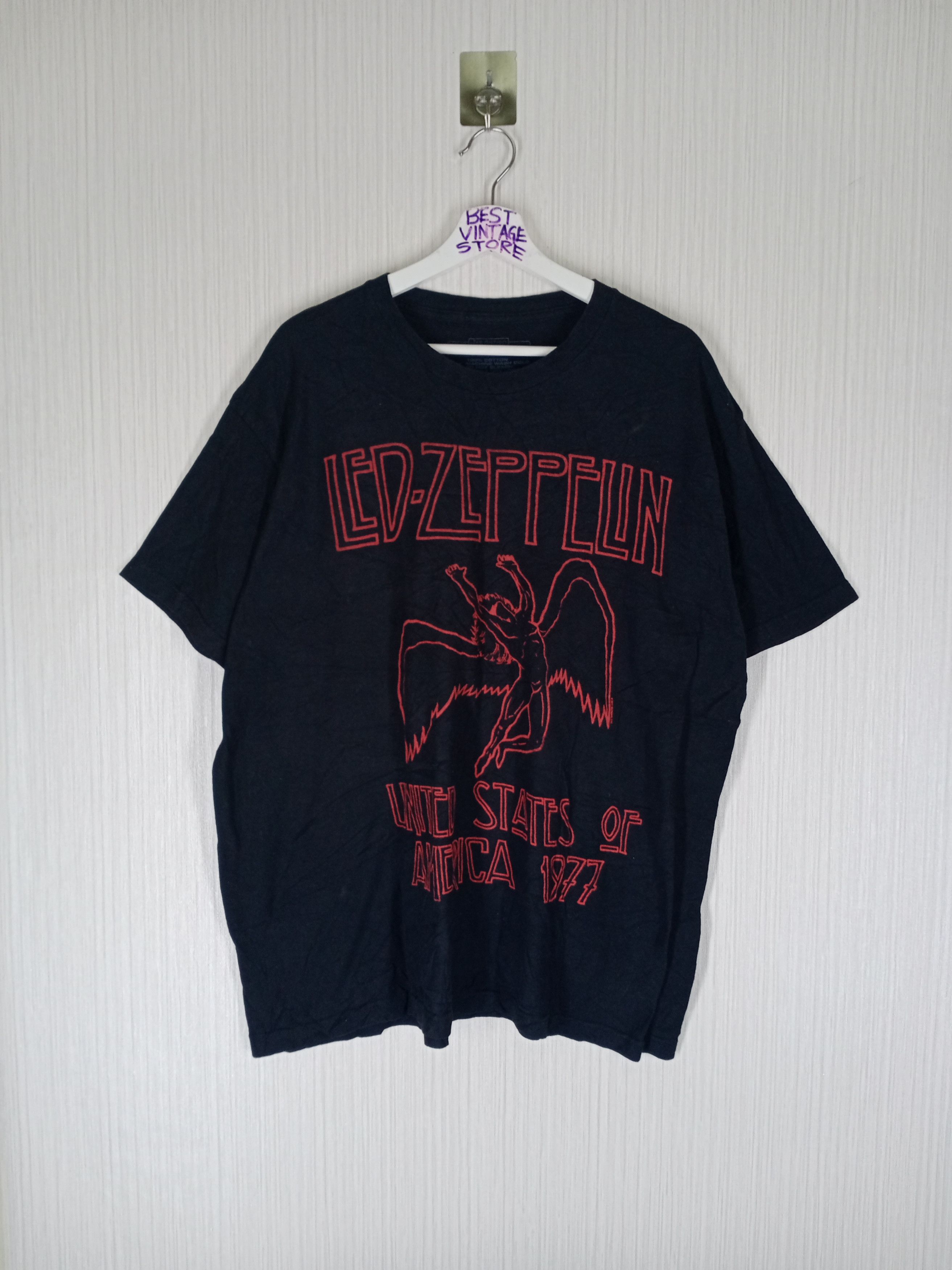 Band Tees Rare Led Zeppelin United States Of America 1977 Tshirt Size US XL / EU 56 / 4 - 1 Thumbnail