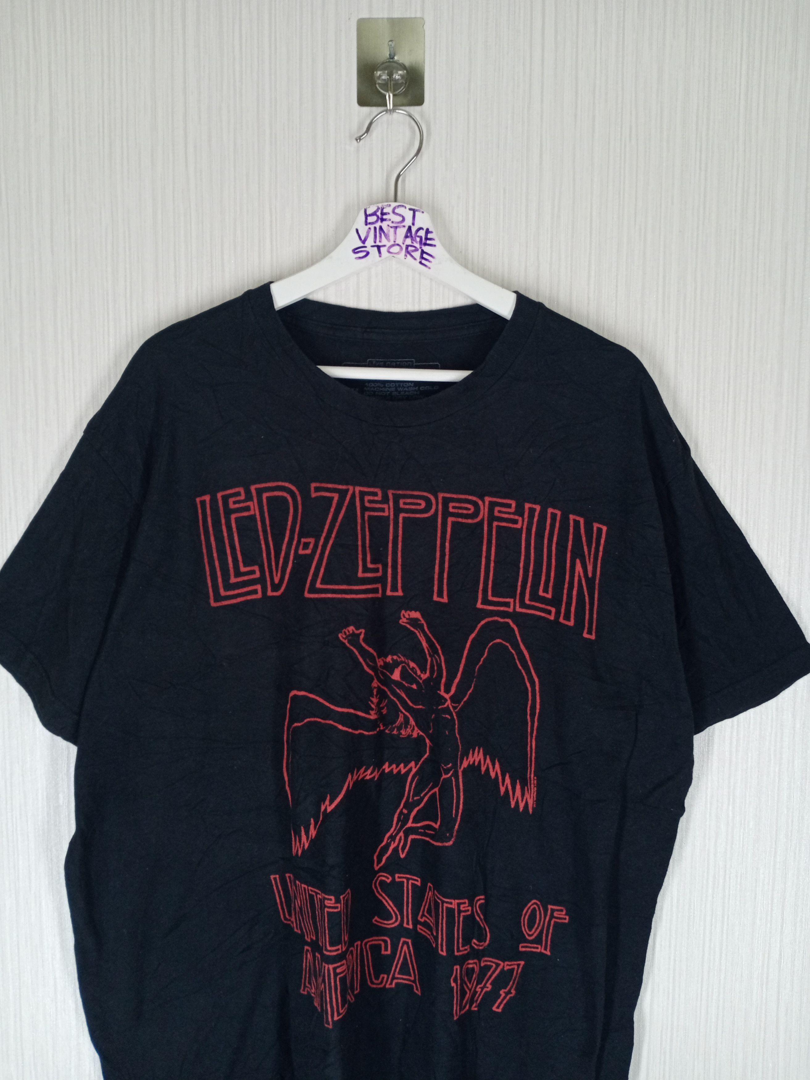 Band Tees Rare Led Zeppelin United States Of America 1977 Tshirt Size US XL / EU 56 / 4 - 5 Thumbnail