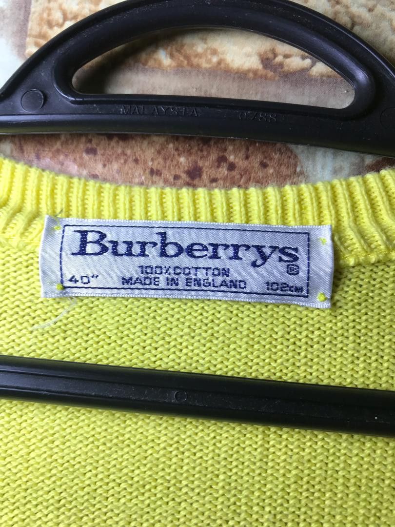 Burberry 🔥VINTAGE BURBERRY VNECK SWEATER Size US XL / EU 56 / 4 - 5 Thumbnail