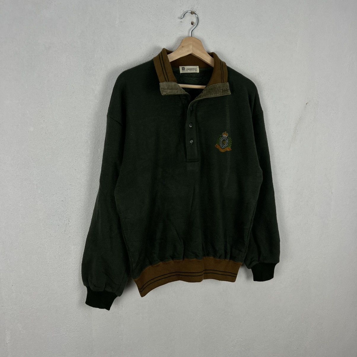 Japanese Brand VINTAGE COLLAR SWEATSHIRT UNIVERSITY LINDBERGH JAPAN Size US M / EU 48-50 / 2 - 2 Thumbnail