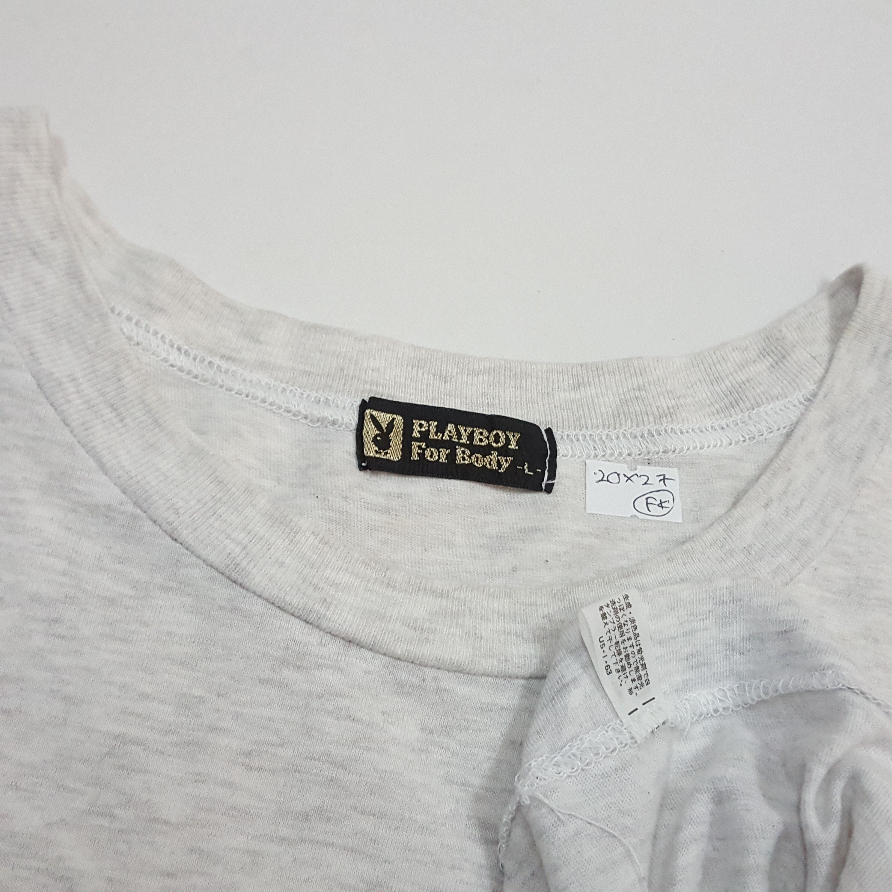 Playboy × Vintage Vintage PLAYBOY big logo Playboy for body t-shirt size L Size US L / EU 52-54 / 3 - 4 Thumbnail