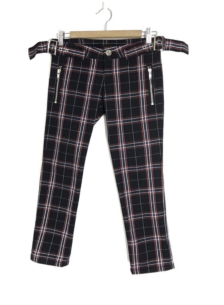Japanese Brand × Seditionaries Moussy Design Punk Rock Bondage Checkered 3 quater Pants Size US 30 / EU 46 - 2 Thumbnail