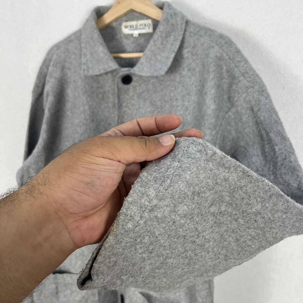Japanese Brand VINTAGE WORLD POLO CHAMPIONSHIP FLEECE JACKET BIG LOGO Size US L / EU 52-54 / 3 - 7 Thumbnail