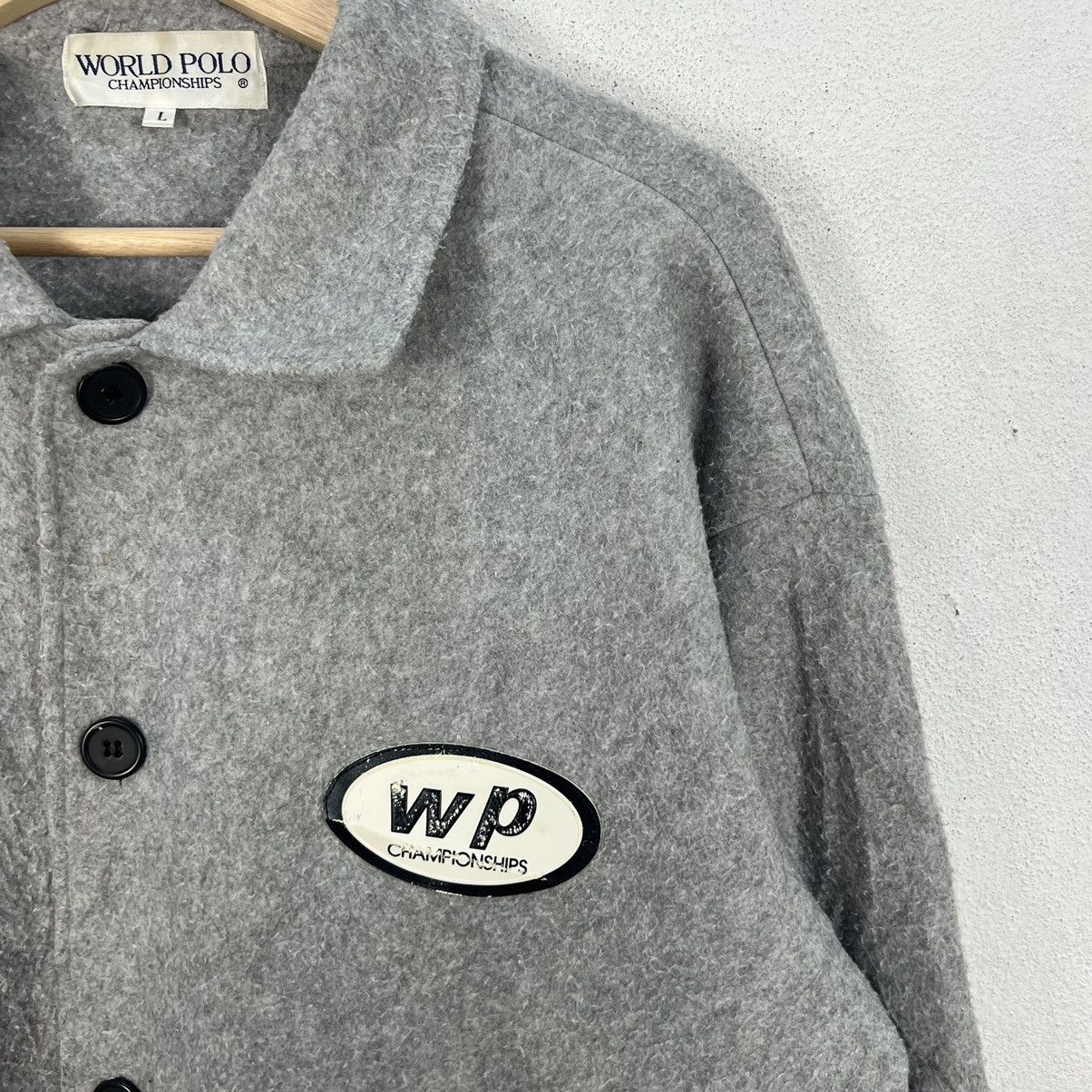 Japanese Brand VINTAGE WORLD POLO CHAMPIONSHIP FLEECE JACKET BIG LOGO Size US L / EU 52-54 / 3 - 4 Thumbnail