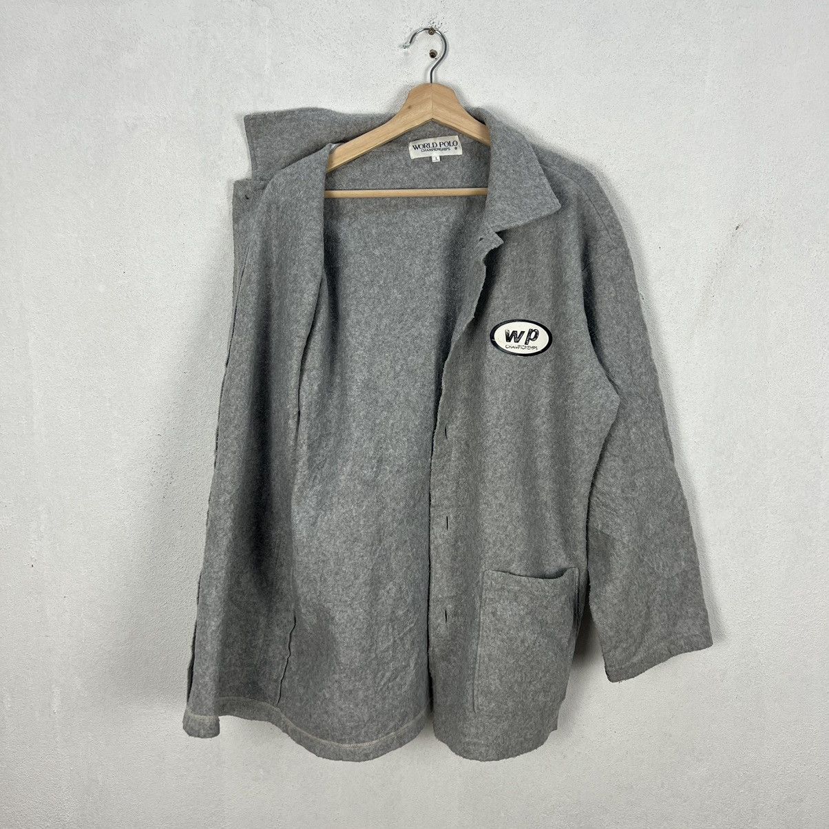 Japanese Brand VINTAGE WORLD POLO CHAMPIONSHIP FLEECE JACKET BIG LOGO Size US L / EU 52-54 / 3 - 9 Thumbnail