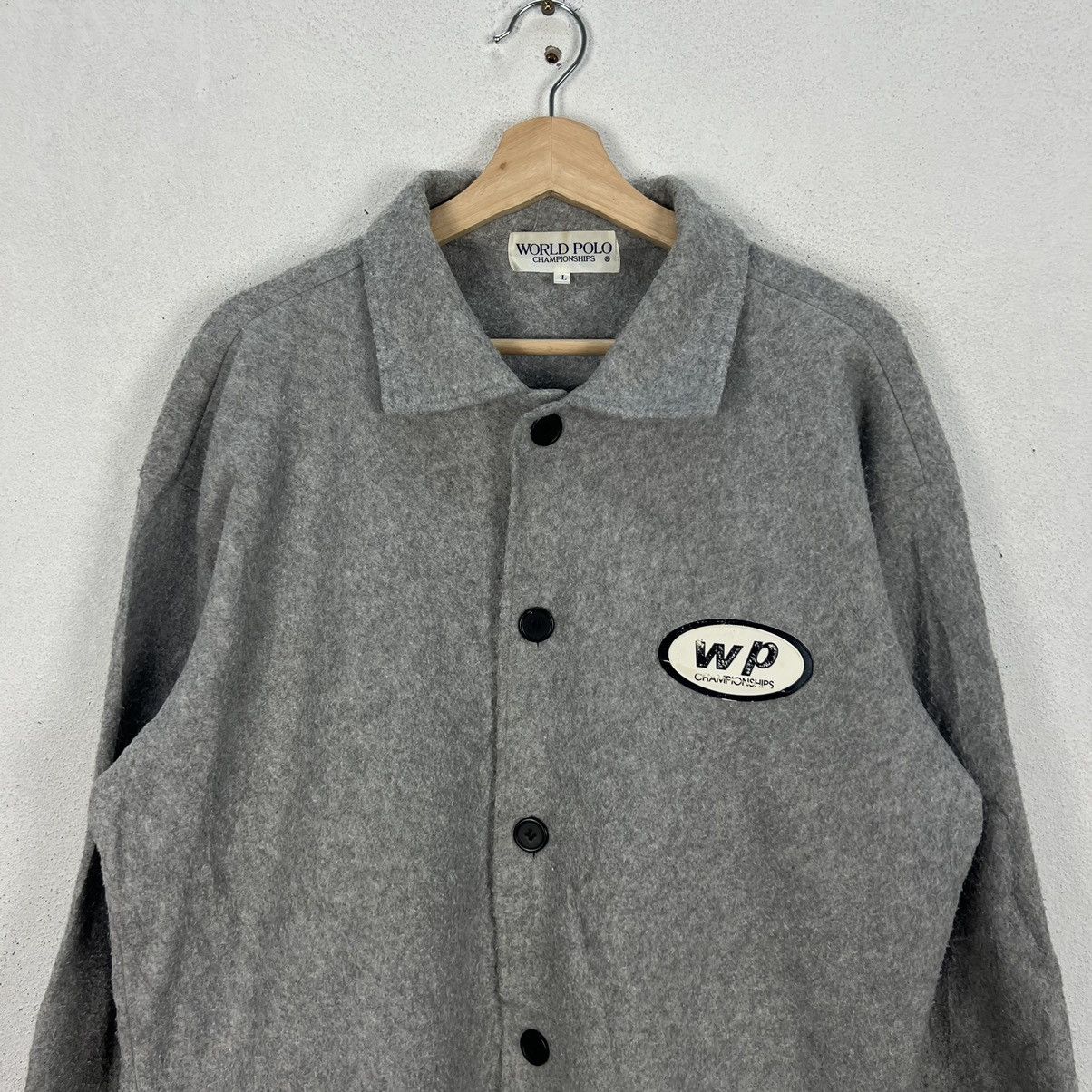 Japanese Brand VINTAGE WORLD POLO CHAMPIONSHIP FLEECE JACKET BIG LOGO Size US L / EU 52-54 / 3 - 3 Thumbnail