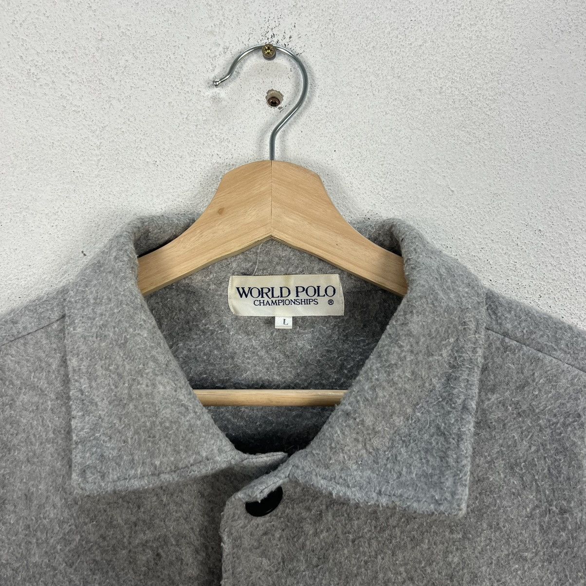Japanese Brand VINTAGE WORLD POLO CHAMPIONSHIP FLEECE JACKET BIG LOGO Size US L / EU 52-54 / 3 - 5 Thumbnail
