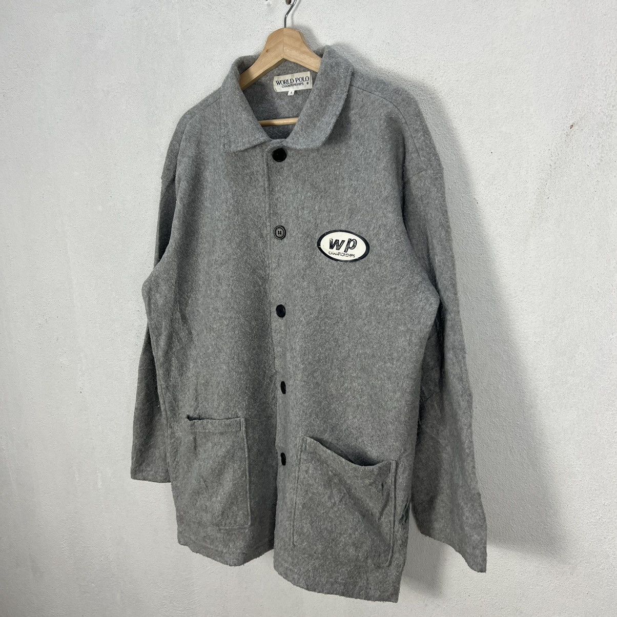 Japanese Brand VINTAGE WORLD POLO CHAMPIONSHIP FLEECE JACKET BIG LOGO Size US L / EU 52-54 / 3 - 2 Thumbnail