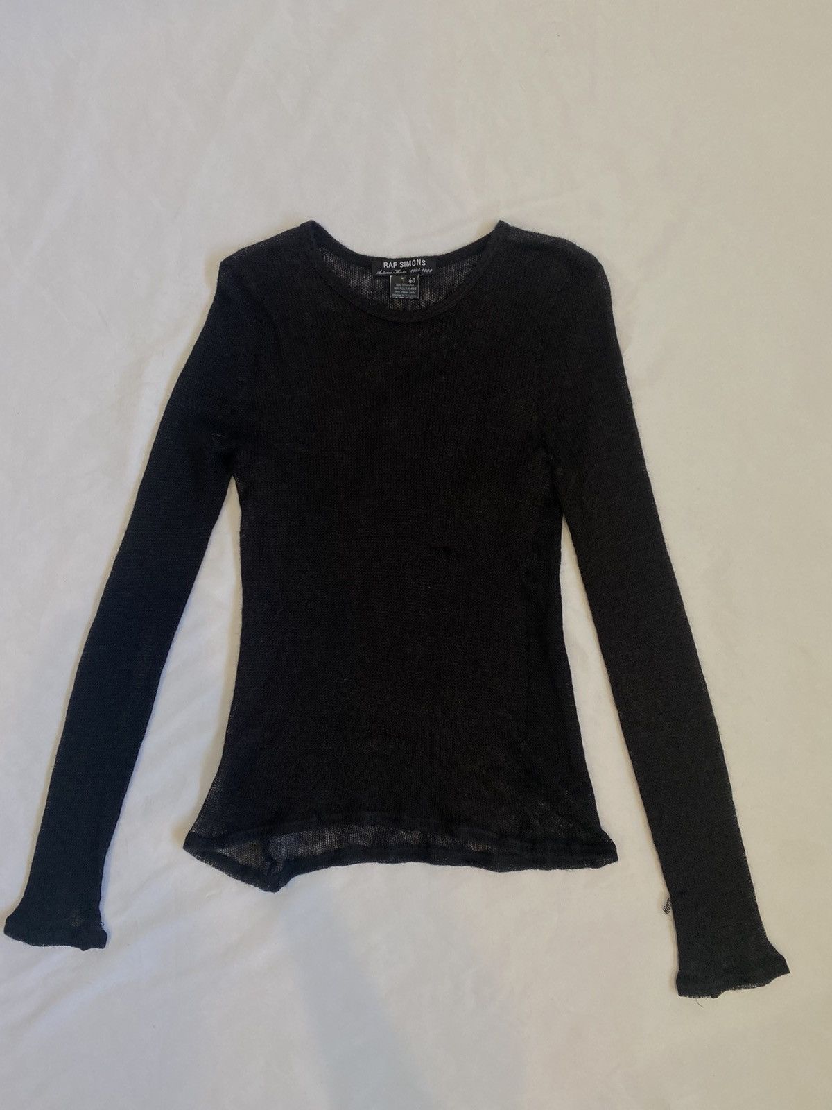 Image of Raf Simons Aw 1998 Mohair Sweater in Black, Men's (Size Medium)