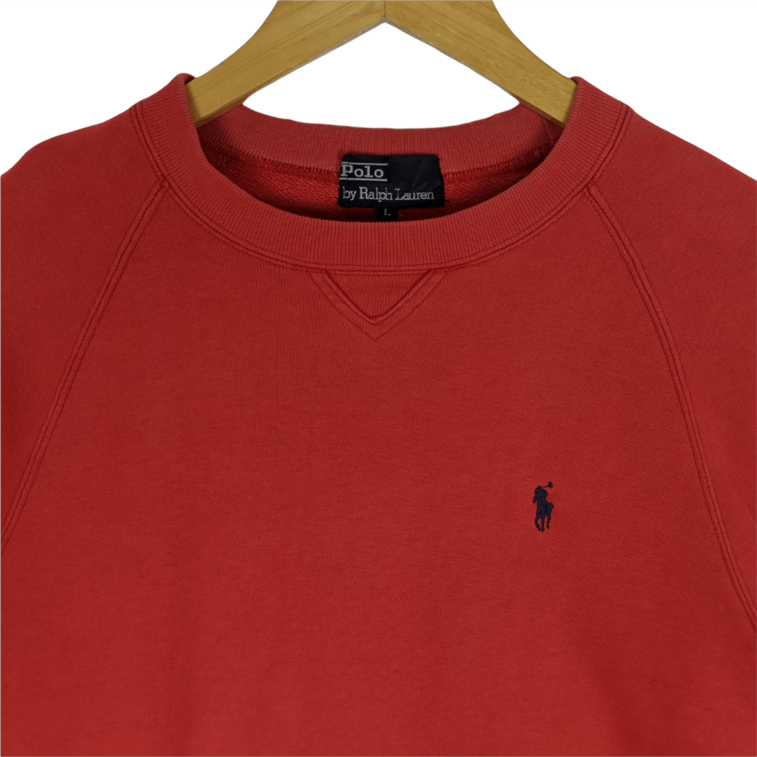 Polo Ralph Lauren Vintage POLO RALPH LAUREN Red Plain Jumper Sweatshirt Size US L / EU 52-54 / 3 - 4 Thumbnail