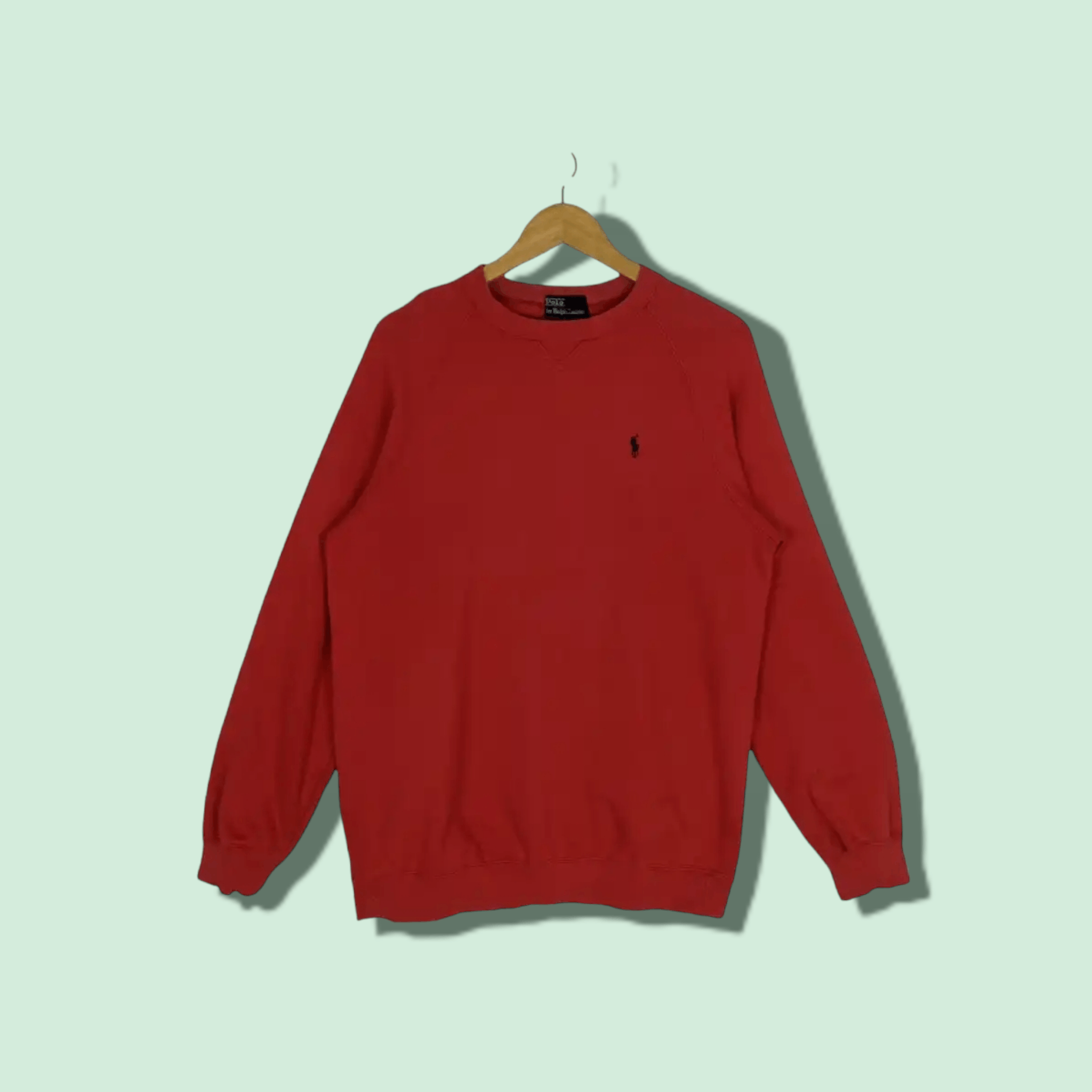 Polo Ralph Lauren Vintage POLO RALPH LAUREN Red Plain Jumper Sweatshirt Size US L / EU 52-54 / 3 - 1 Thumbnail