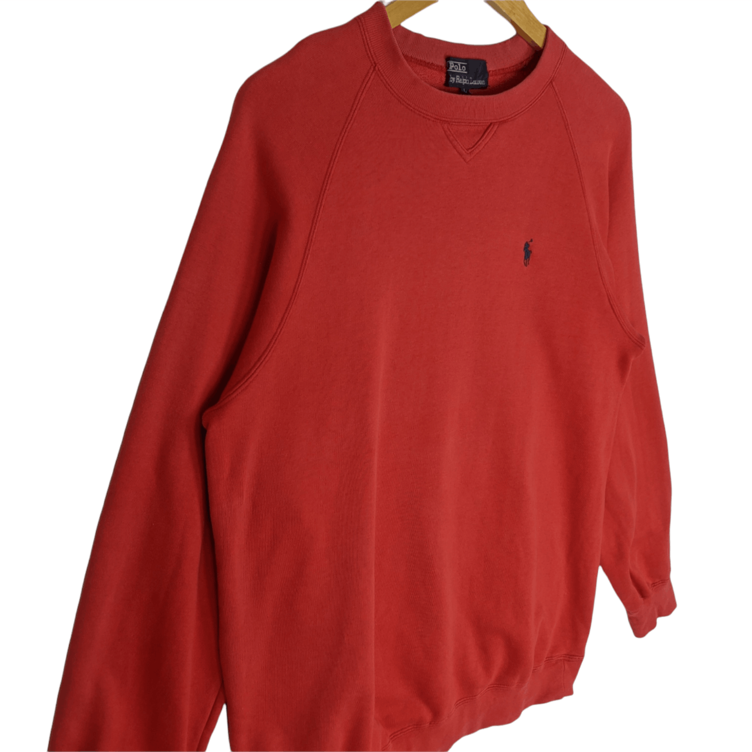 Polo Ralph Lauren Vintage POLO RALPH LAUREN Red Plain Jumper Sweatshirt Size US L / EU 52-54 / 3 - 3 Thumbnail