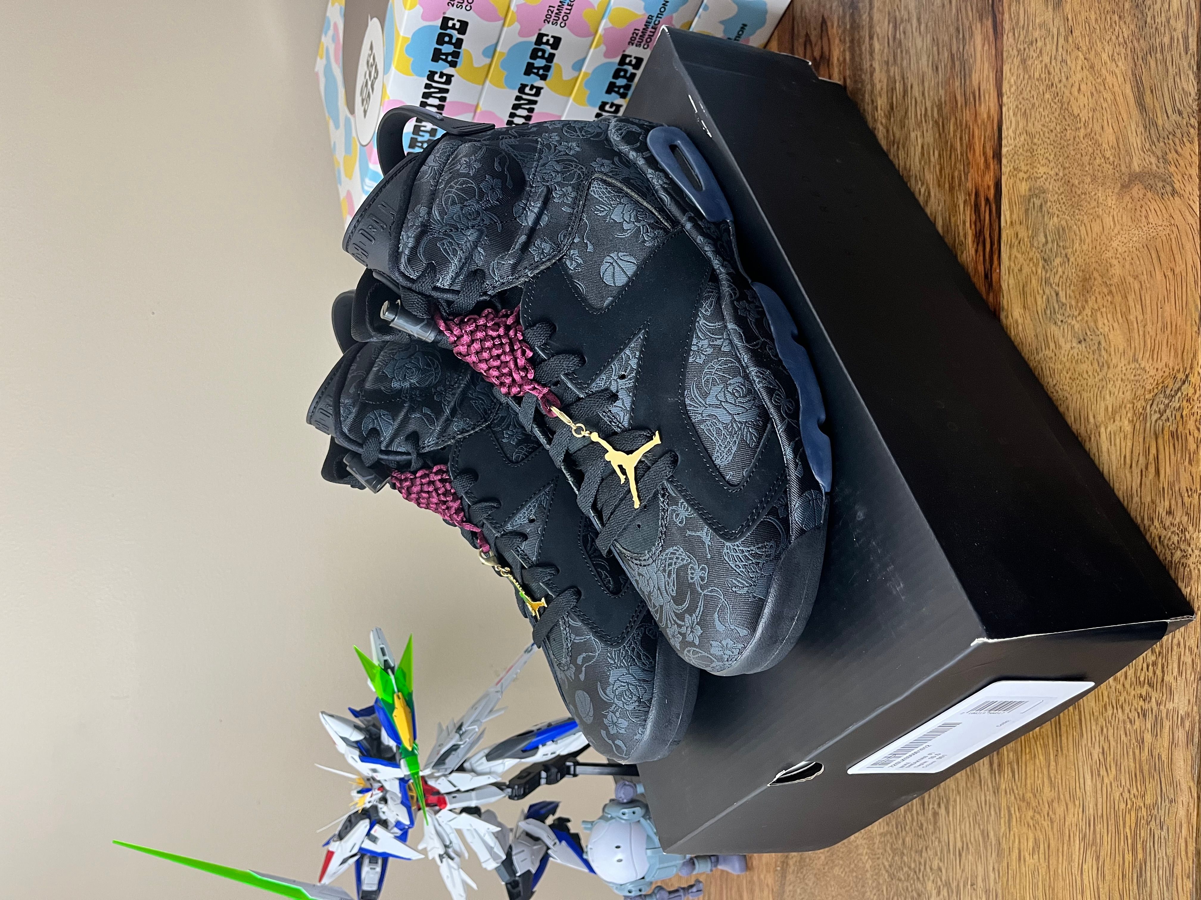 Pre-owned Jordan Nike New Jordan 6 Retro 'single's Day' Triple Black Shoes