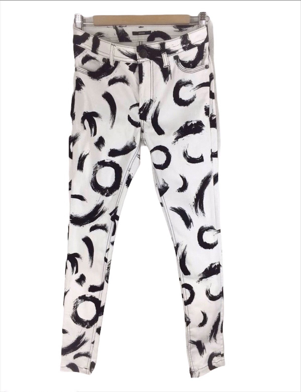 Designer Japanese Brand Emoda Art Design Skinny Pants Size US 28 / EU 44 - 1 Thumbnail