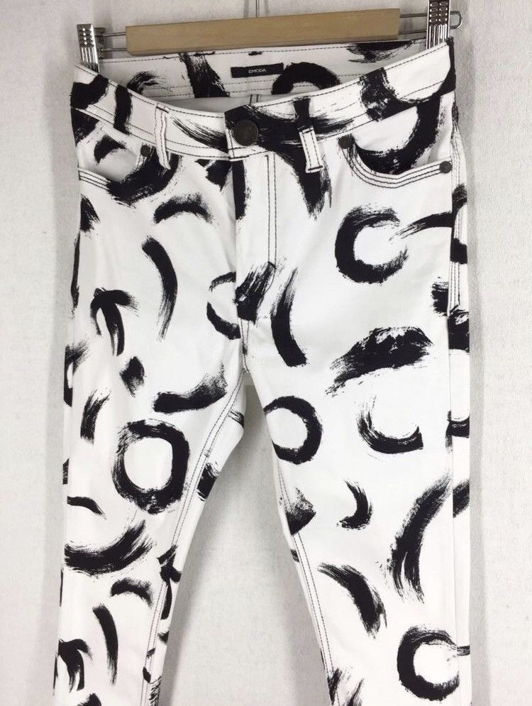 Designer Japanese Brand Emoda Art Design Skinny Pants Size US 28 / EU 44 - 3 Thumbnail