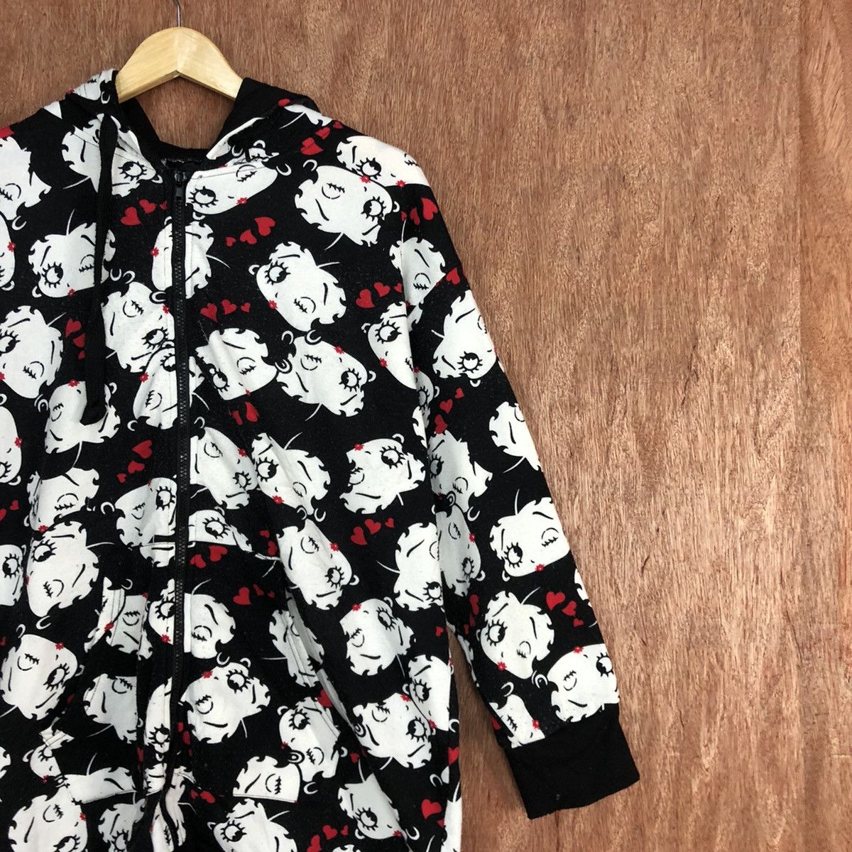 Cartoon Network D Betty Boop X Strange Heaven black Full Print Hoodies #c863 Size US L / EU 52-54 / 3 - 5 Thumbnail