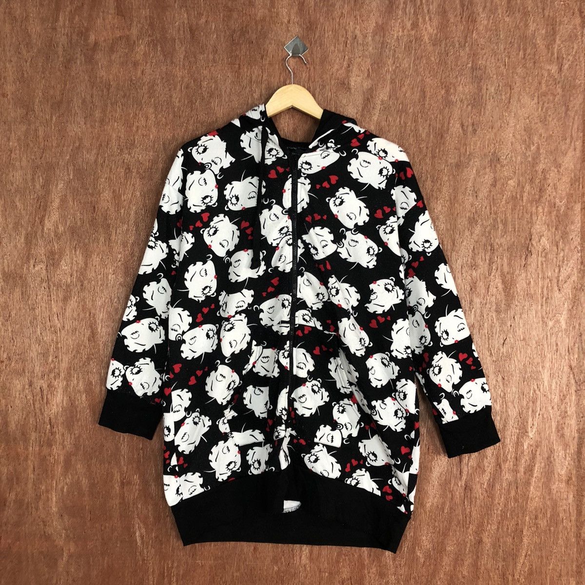 Cartoon Network D Betty Boop X Strange Heaven black Full Print Hoodies #c863 Size US L / EU 52-54 / 3 - 3 Thumbnail