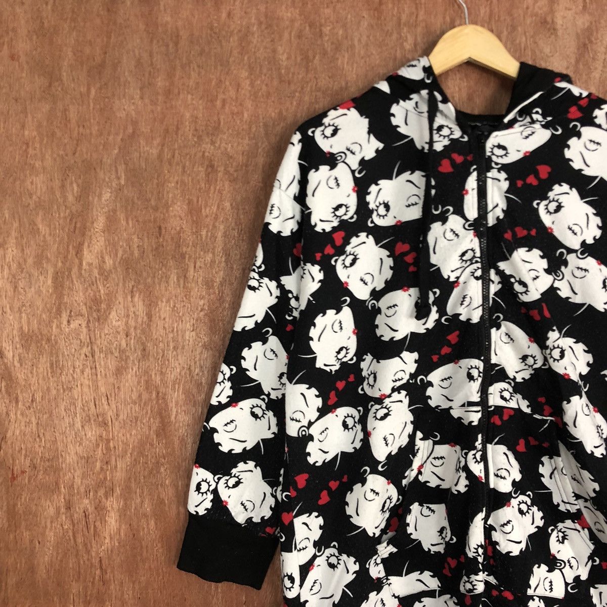 Cartoon Network D Betty Boop X Strange Heaven black Full Print Hoodies #c863 Size US L / EU 52-54 / 3 - 7 Thumbnail