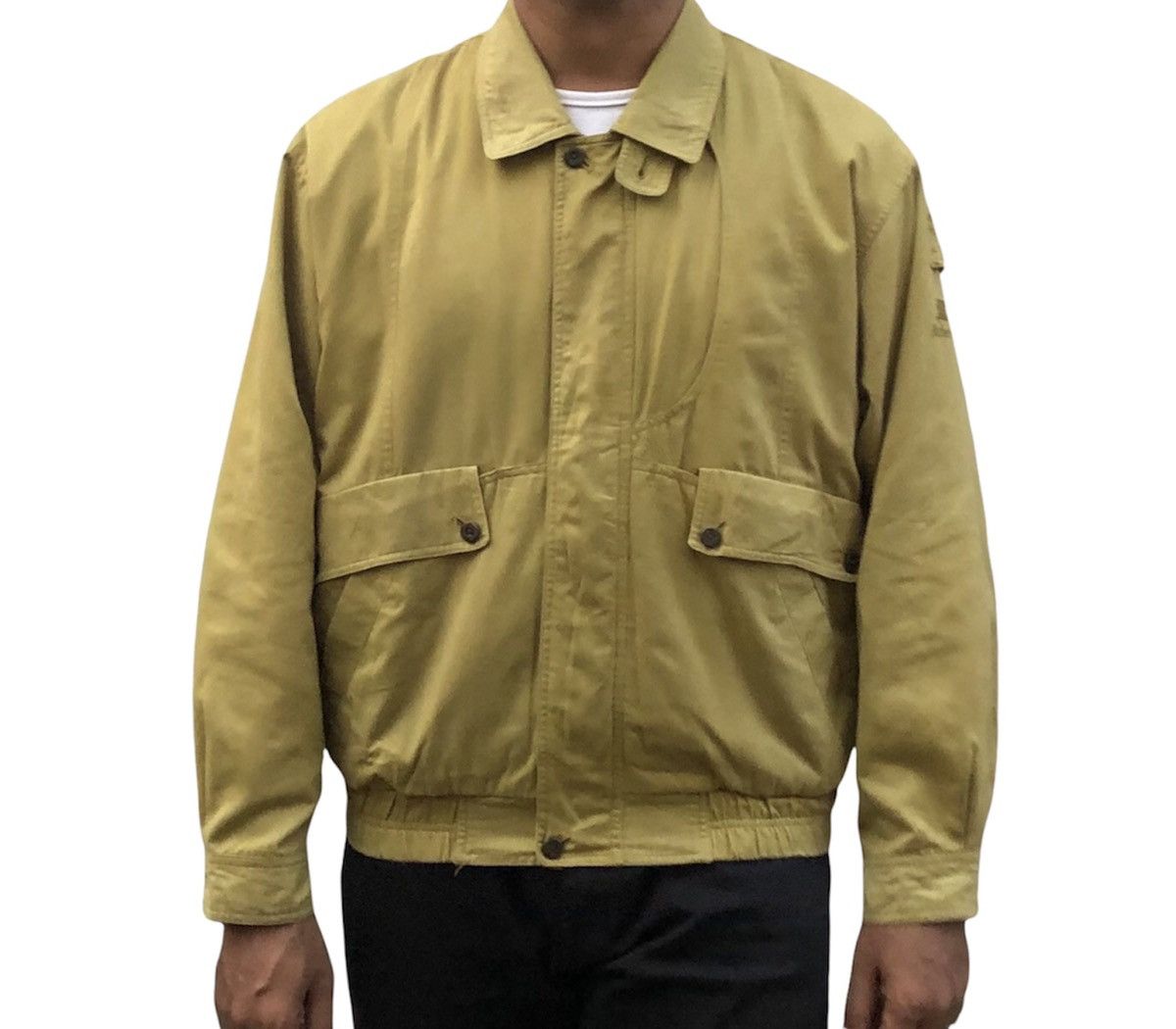 Burberry Vintage Burberrys Embroidered Logo Bomber Jacket Size US L / EU 52-54 / 3 - 3 Thumbnail