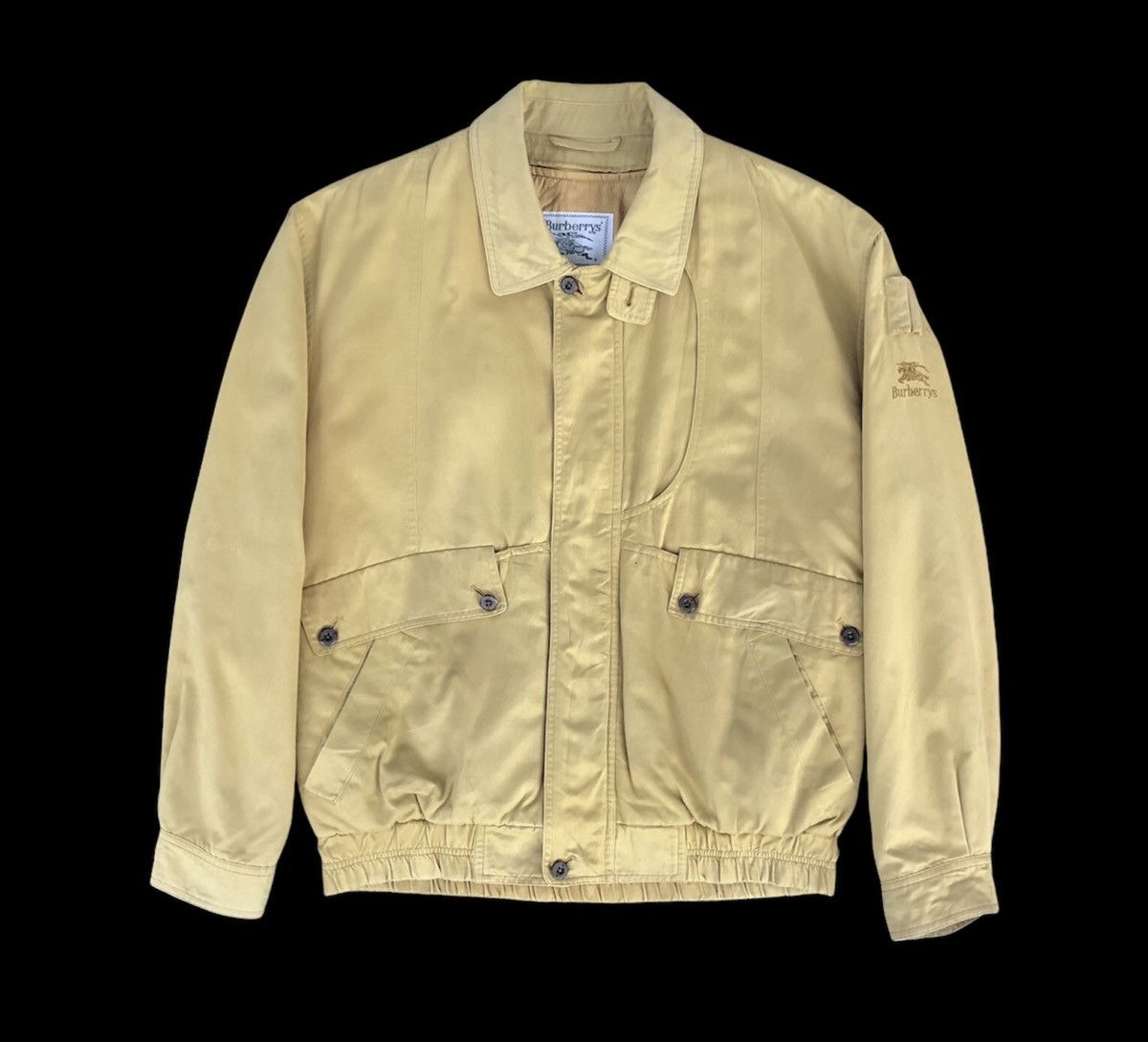 Burberry Vintage Burberrys Embroidered Logo Bomber Jacket Size US L / EU 52-54 / 3 - 4 Thumbnail