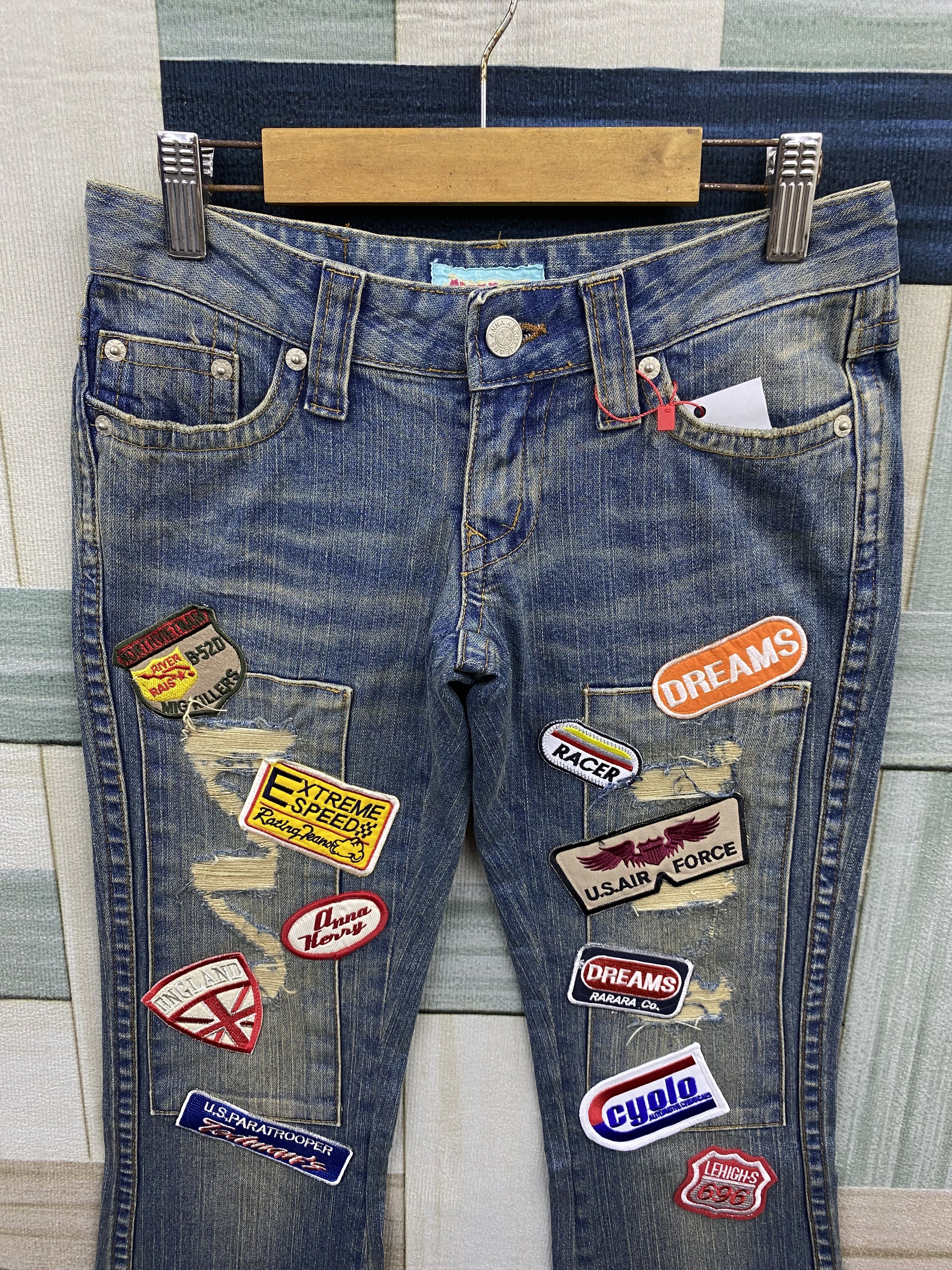 Japanese Brand Vintage Japanese Brand Anna Kerry Patches Flare Denim Jean Size 27" / US 4 / IT 40 - 3 Thumbnail
