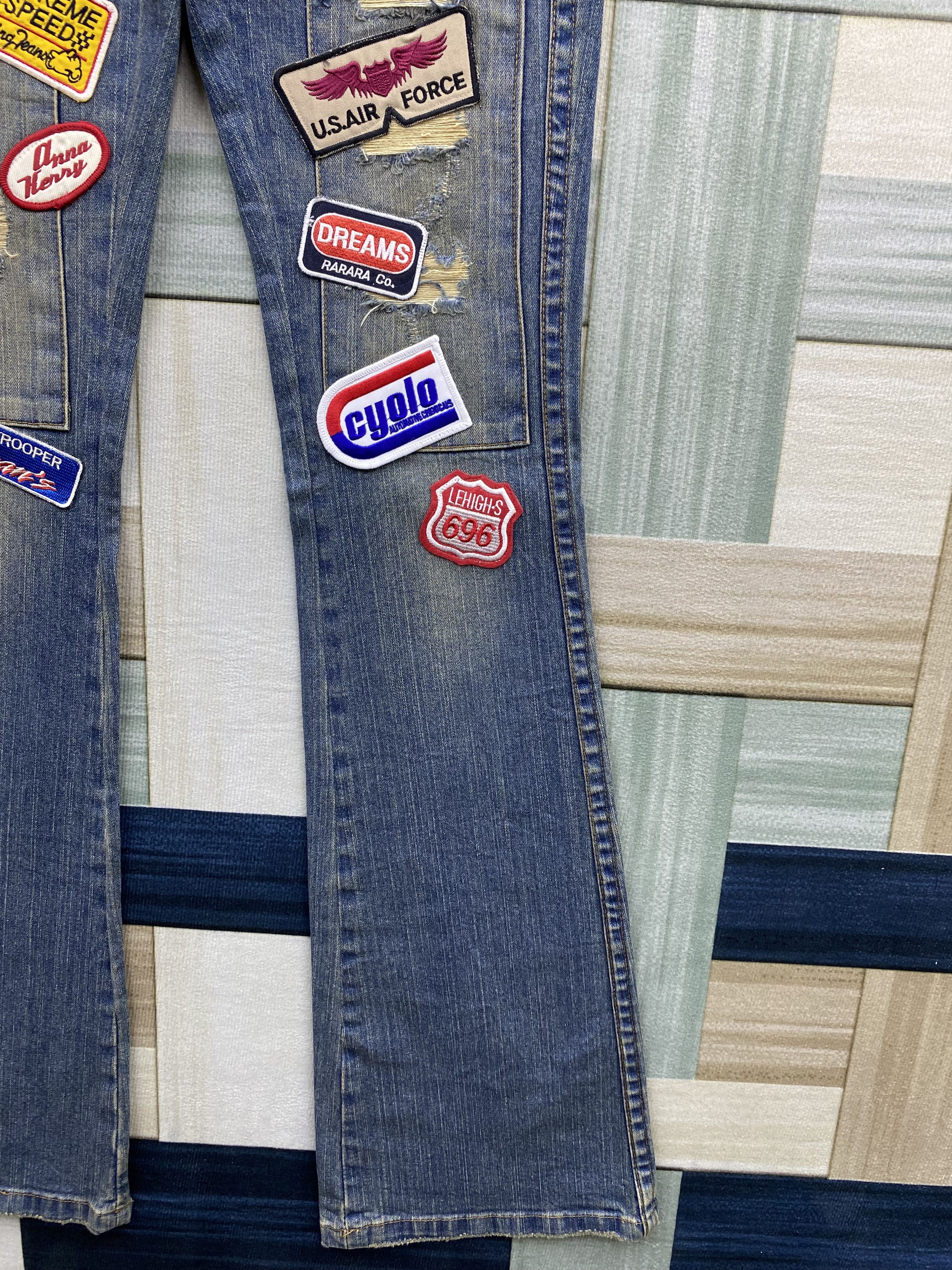 Japanese Brand Vintage Japanese Brand Anna Kerry Patches Flare Denim Jean Size 27" / US 4 / IT 40 - 7 Thumbnail