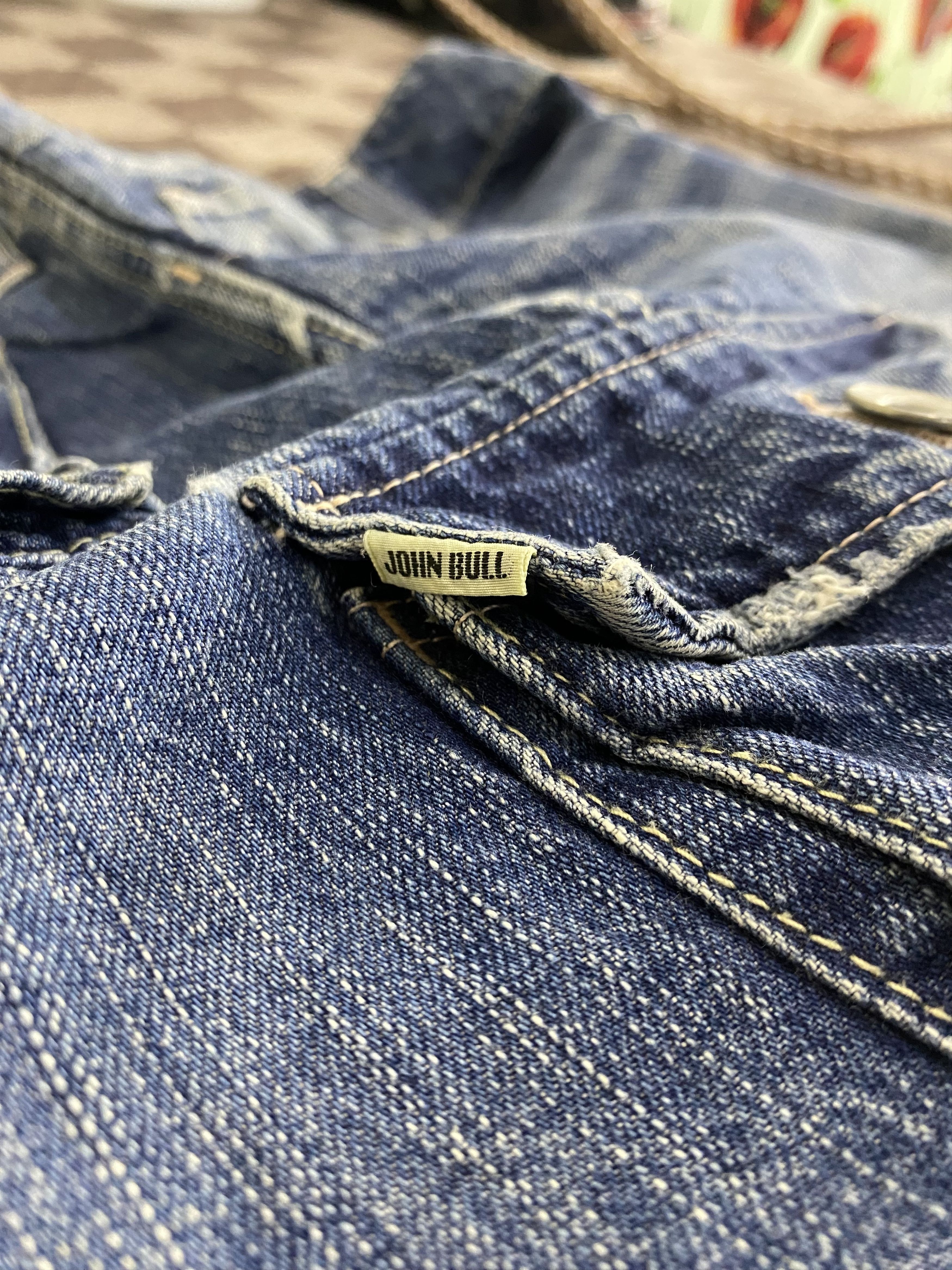 Johnbull Vintage John Bull Distress Faded Denim Jean Size US 34 / EU 50 - 15 Thumbnail