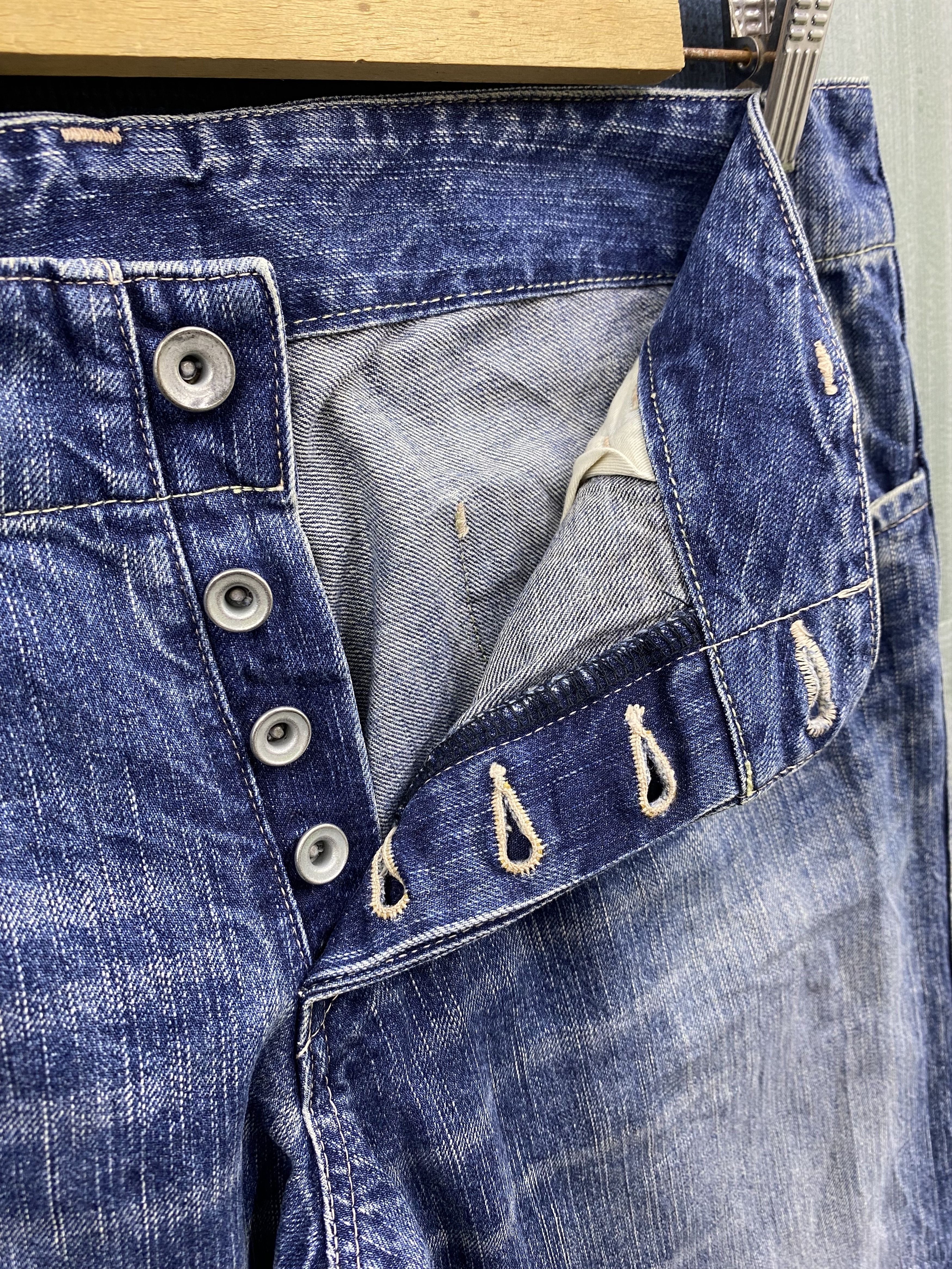 Johnbull Vintage John Bull Distress Faded Denim Jean Size US 34 / EU 50 - 16 Thumbnail