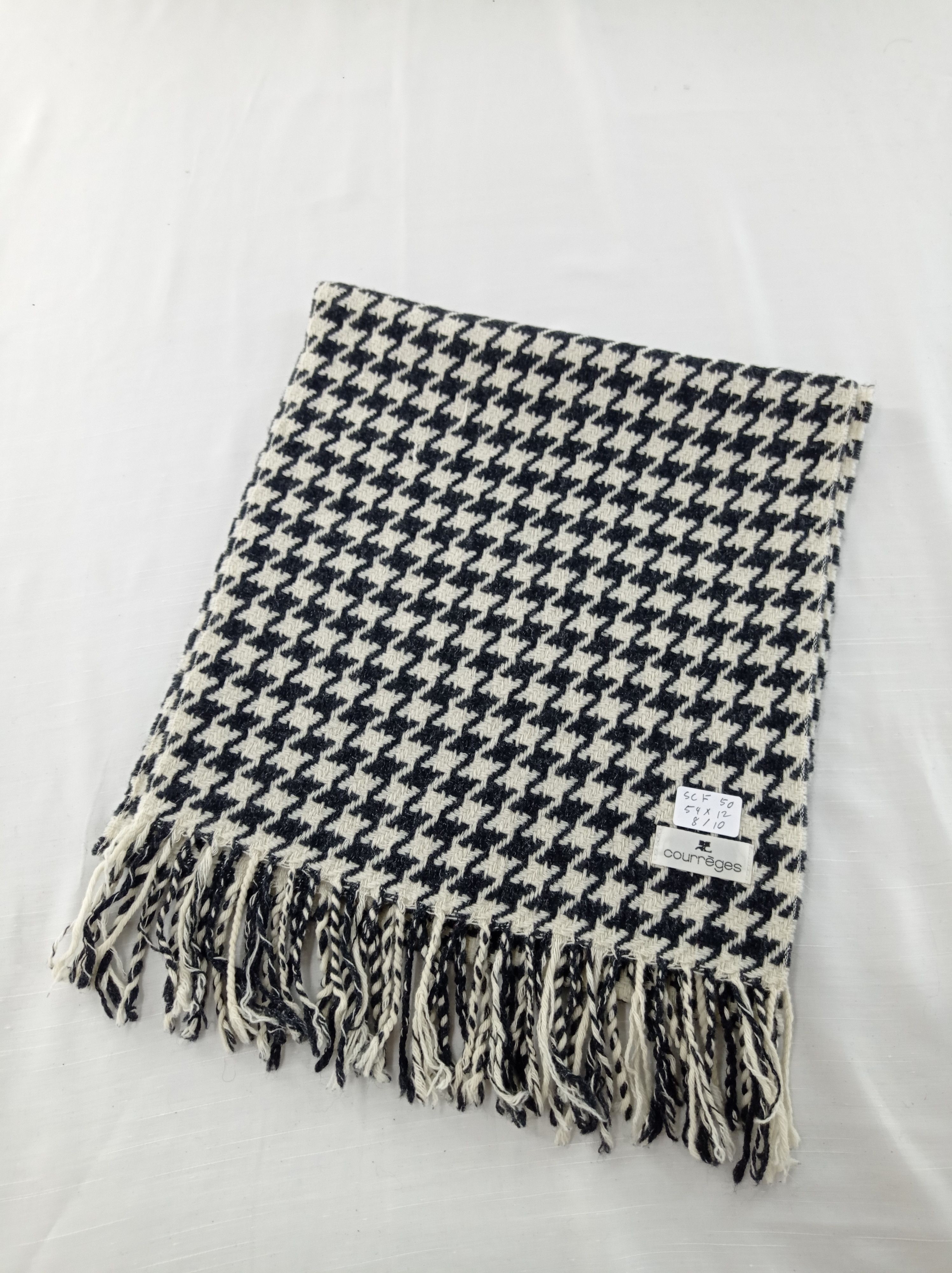 Courreges Vintage Courreges Houndstooth Scarf / Muffler / Neckwear Size ONE SIZE - 2 Thumbnail