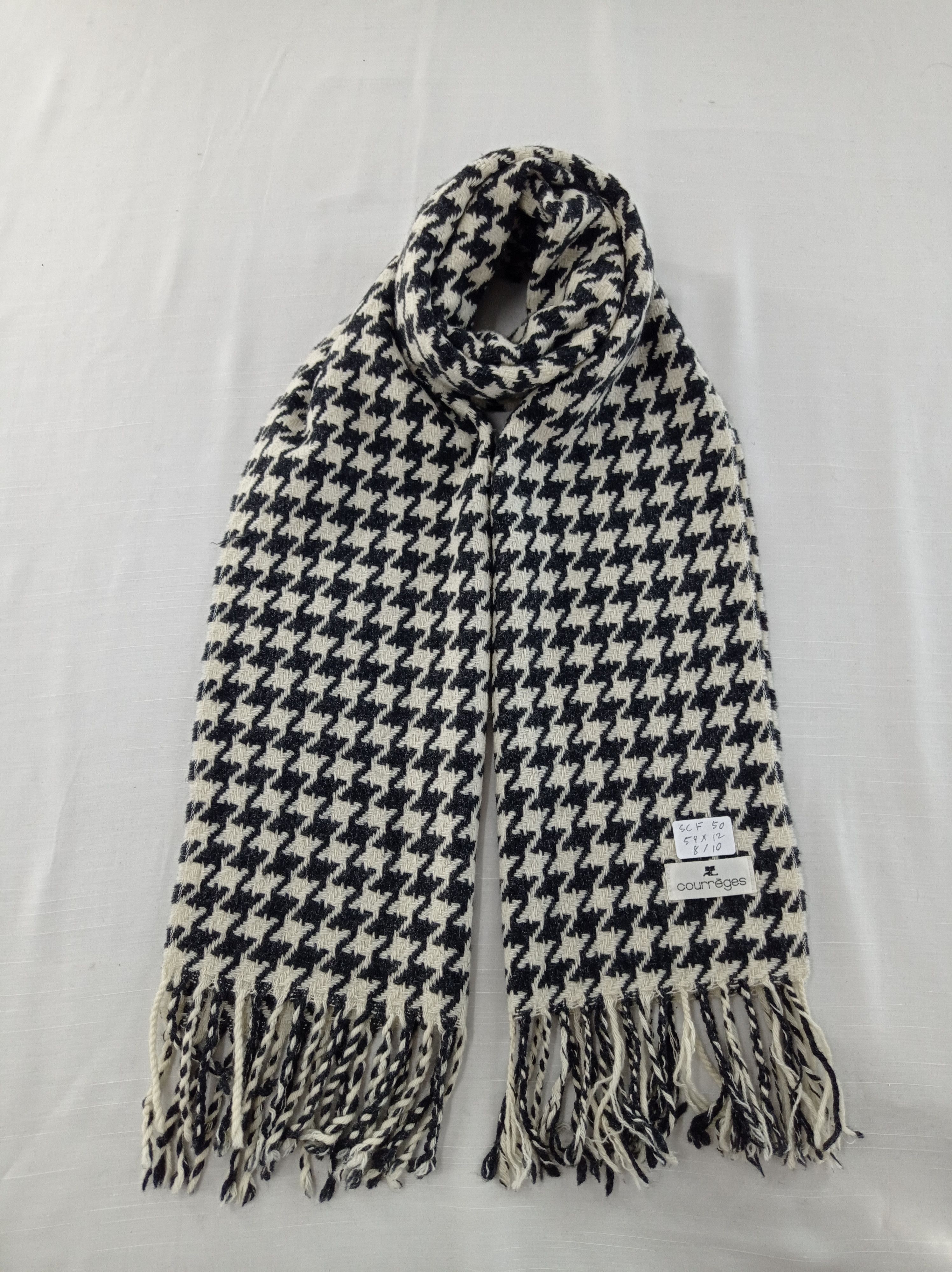 Courreges Vintage Courreges Houndstooth Scarf / Muffler / Neckwear Size ONE SIZE - 1 Thumbnail