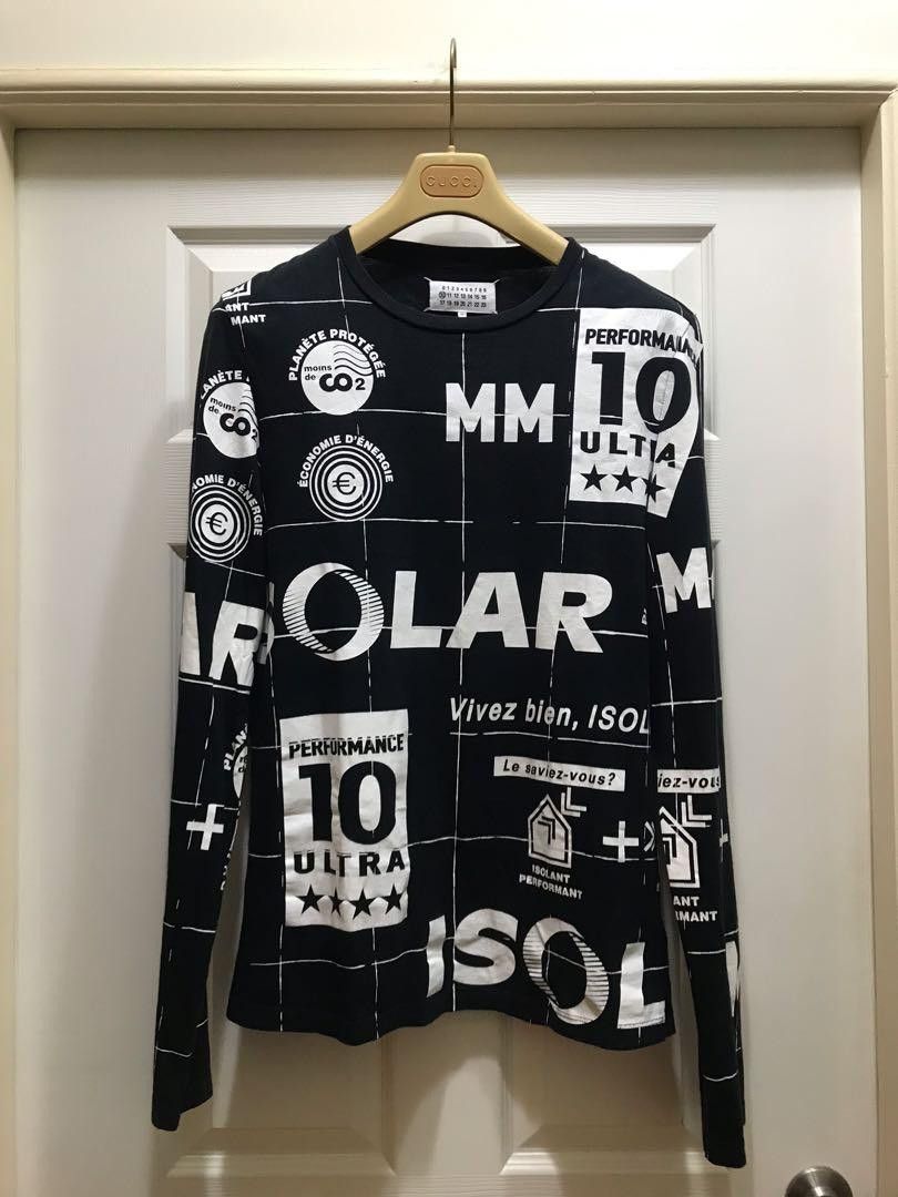 image of Maison Margiela Printed Sweater in Black, Men's (Size Medium)