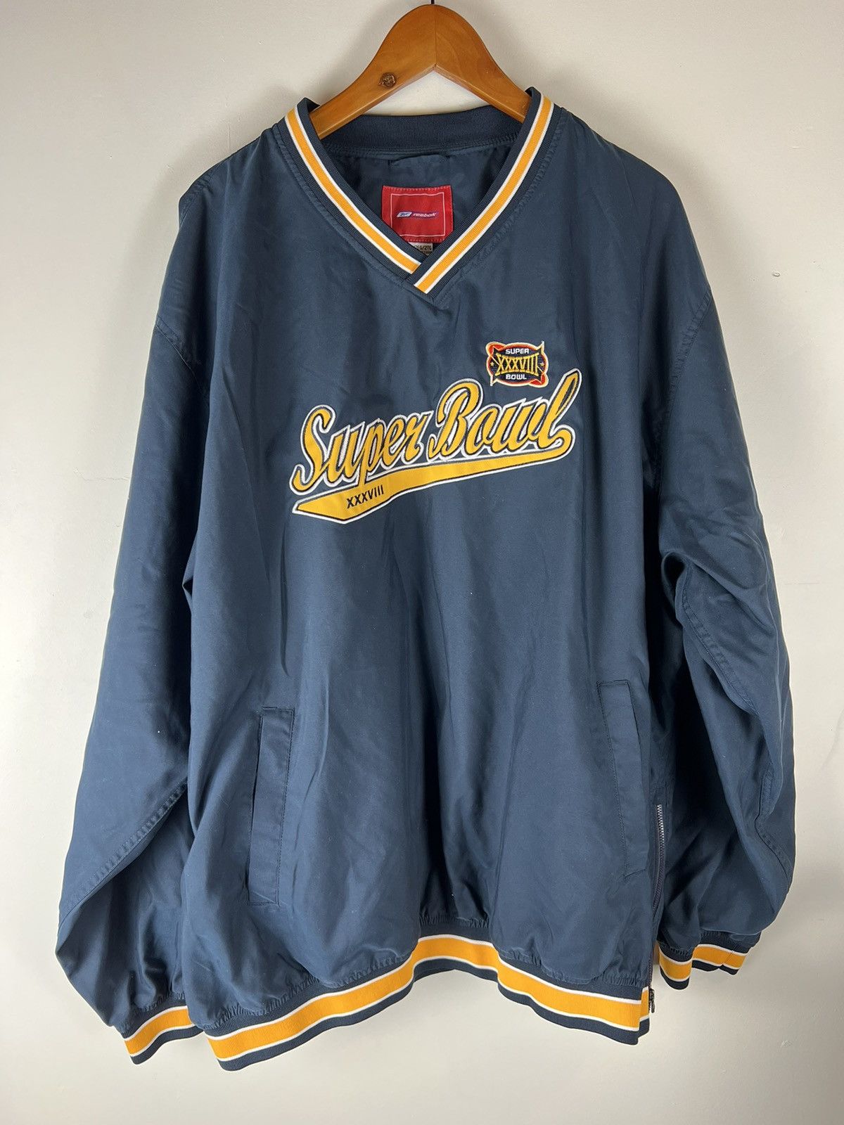 NFL × Reebok × Vintage Reebok Superbowl 38 Pullover Jacket Size US XXL / EU 58 / 5 - 1 Thumbnail