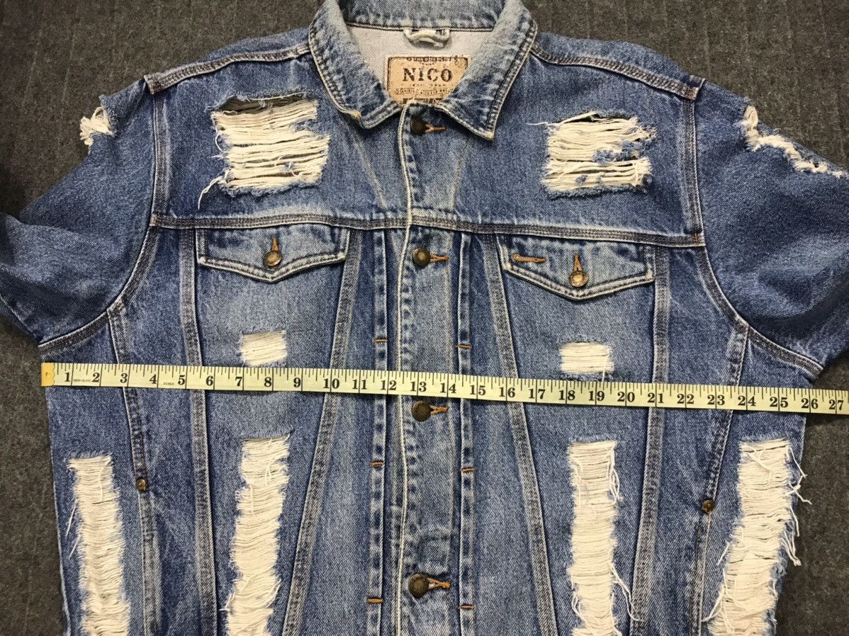 Japanese Brand Vintage Nico Distressed Denim Button Up Design Size US XXL / EU 58 / 5 - 19 Thumbnail
