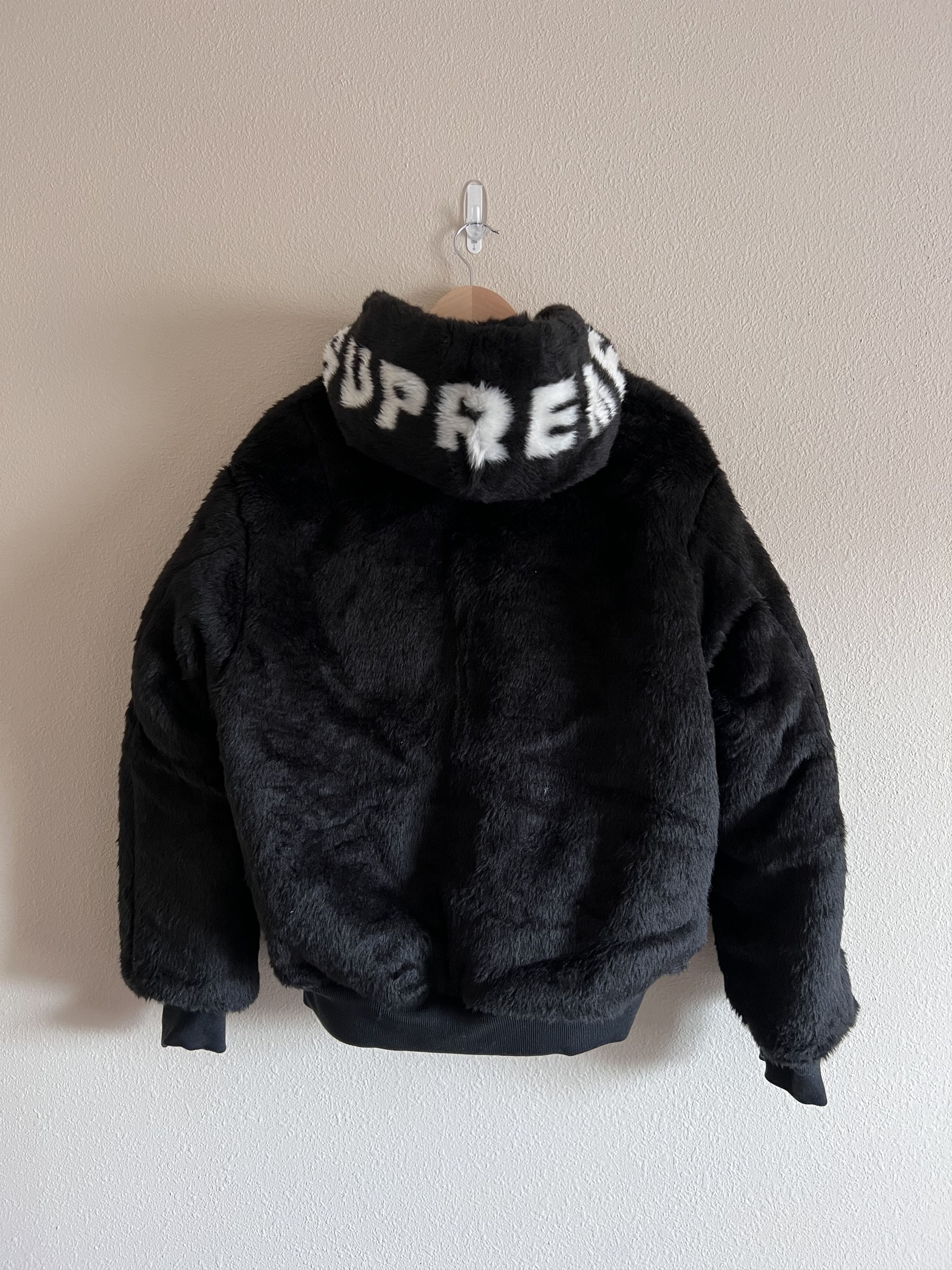 Supreme Supreme Faux Fur Reversible MA-1 Jacket in Black | Grailed