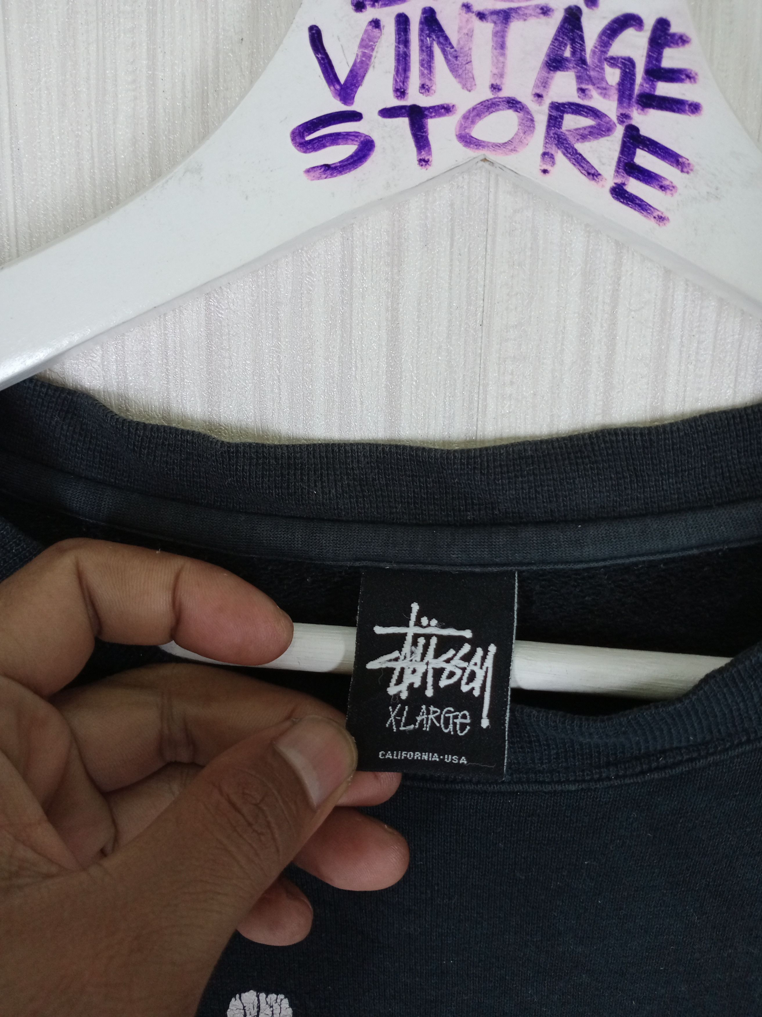 Stussy Vintage STUSSY Big Logo Sweatshirt Size US XL / EU 56 / 4 - 3 Thumbnail