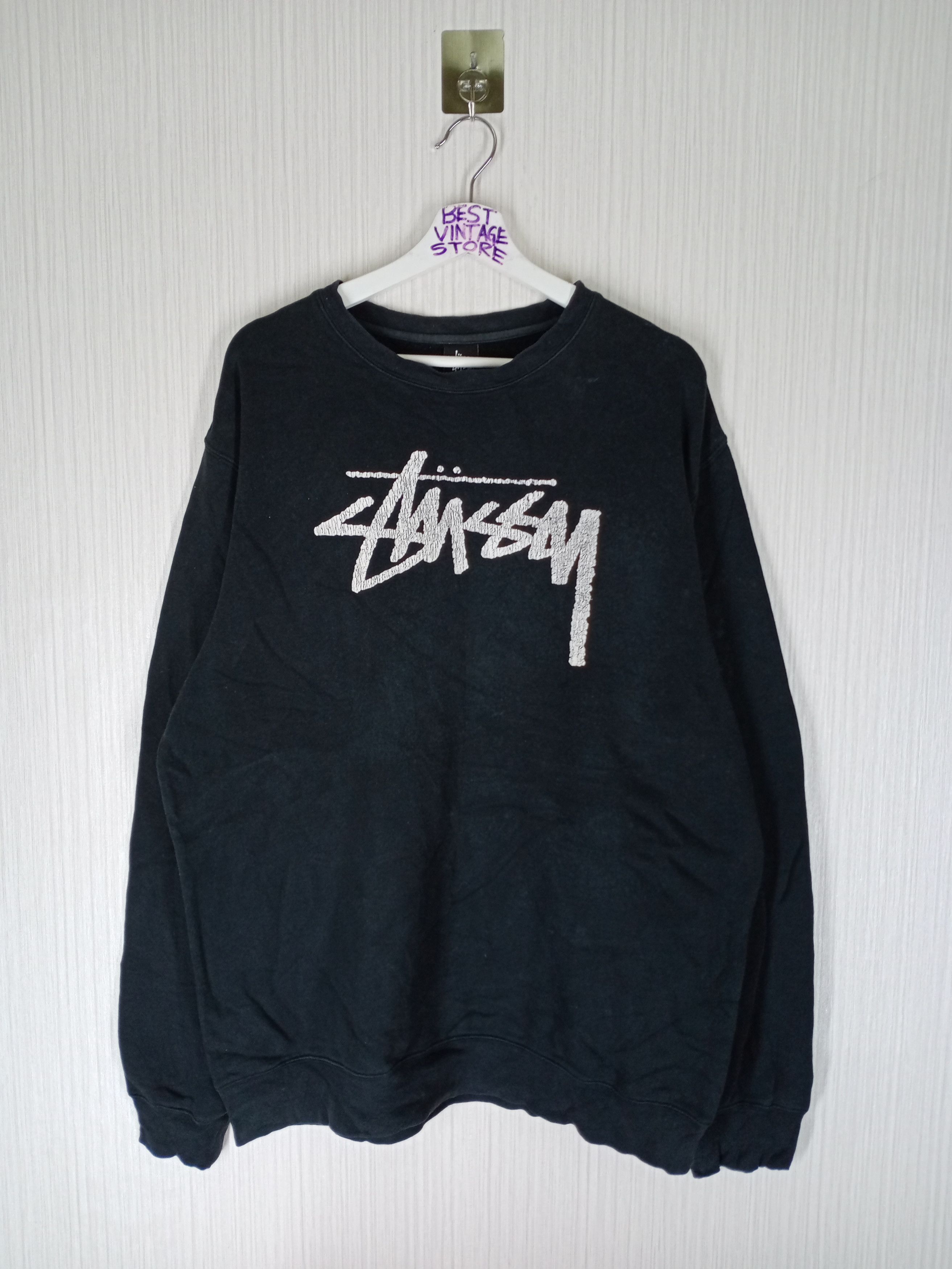 Stussy Vintage STUSSY Big Logo Sweatshirt Size US XL / EU 56 / 4 - 1 Thumbnail
