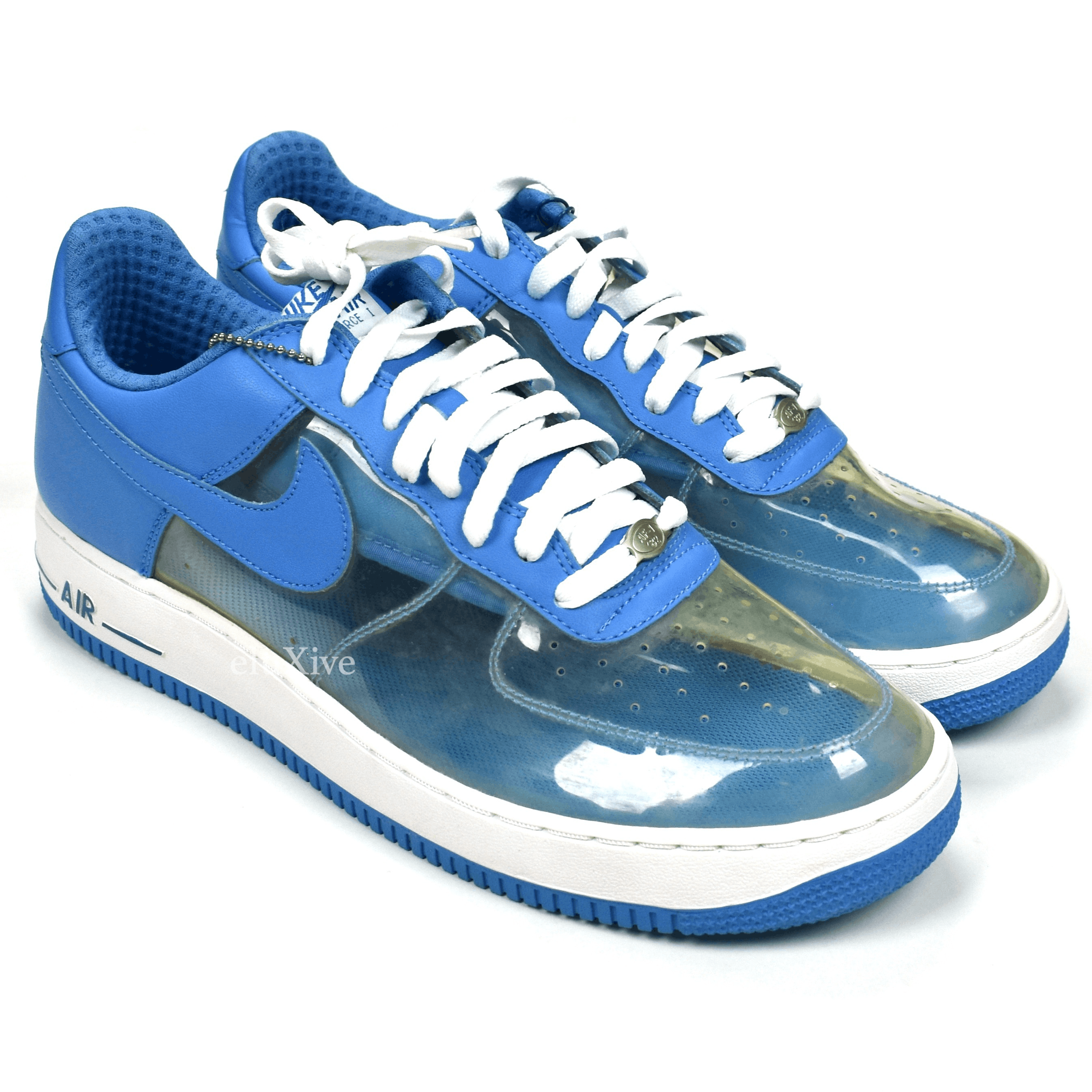 Pre-owned Nike 2006 Air Force 1 Premium Invisible Woman Clear Transparent Shoes In Blue