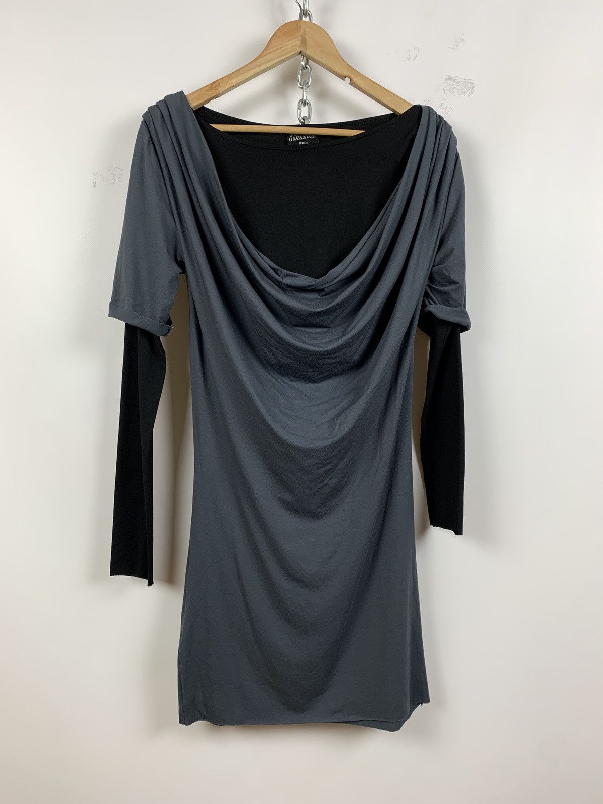 Jean Paul Gaultier Jean Paul Gaultier Cowl Neck Layered Sleeve Draped Dress Size S / US 4 / IT 40 - 6 Thumbnail