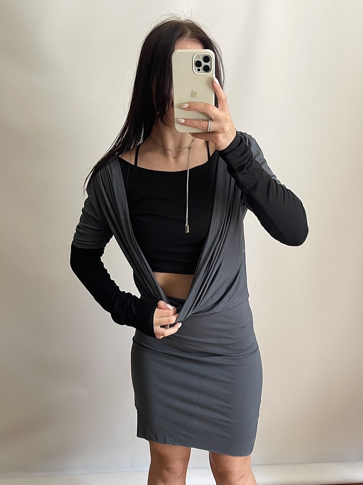 Jean Paul Gaultier Jean Paul Gaultier Cowl Neck Layered Sleeve Draped Dress Size S / US 4 / IT 40 - 4 Thumbnail