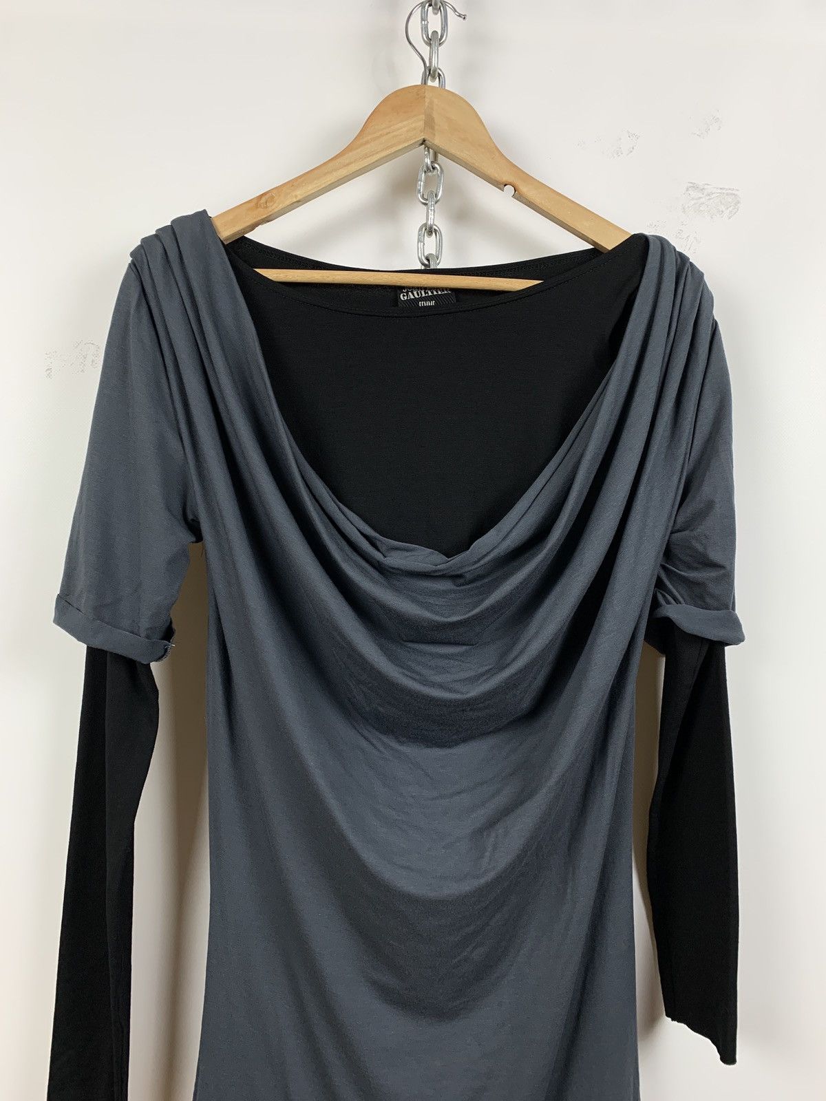 Jean Paul Gaultier Jean Paul Gaultier Cowl Neck Layered Sleeve Draped Dress Size S / US 4 / IT 40 - 8 Thumbnail